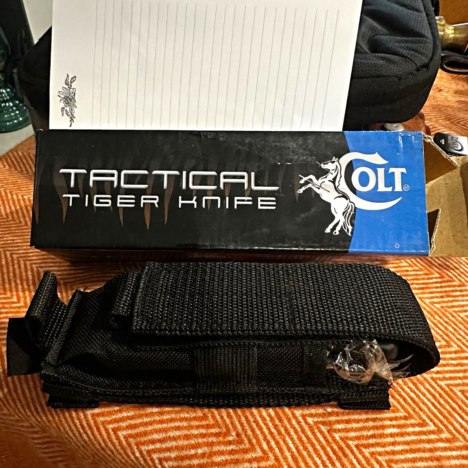 Colt CT530 Tactical Tiger Folding Knife NEW in Box w/ Nylon Belt Sheath Factory