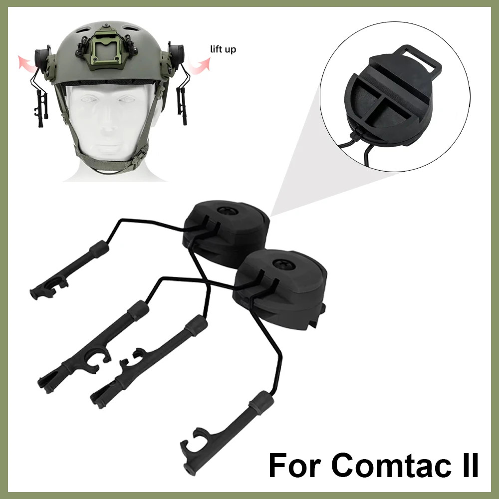Tactical Headset Bracket ARC Rail Adapter Set for Fast Ops Core Helmet Comtac II