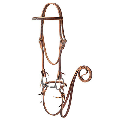 Weaver Leather Weaver Browband Bridle w/Double Buckle Cheeks