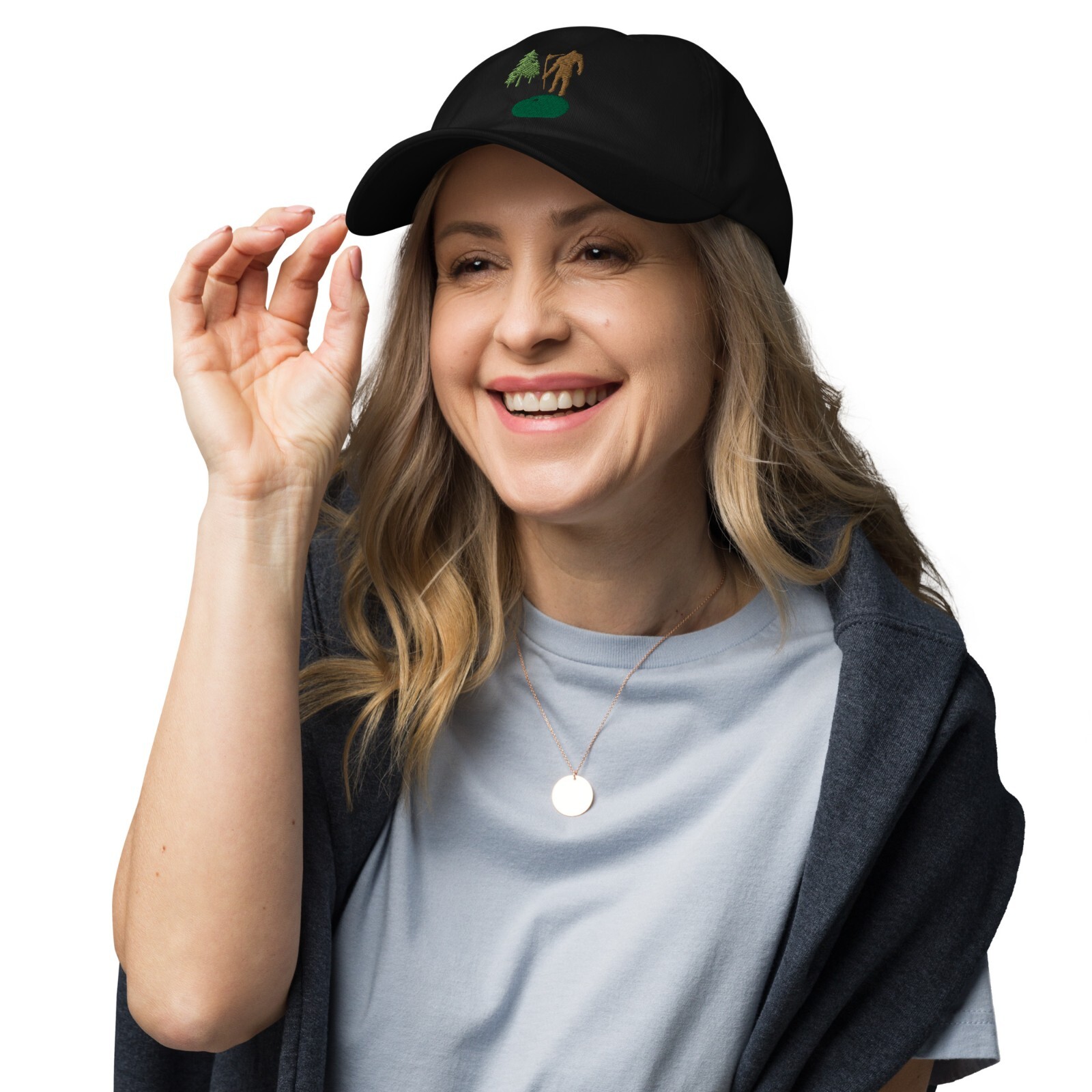 Embroidered Cap Bigfoot Golfing Adjustable Hat
