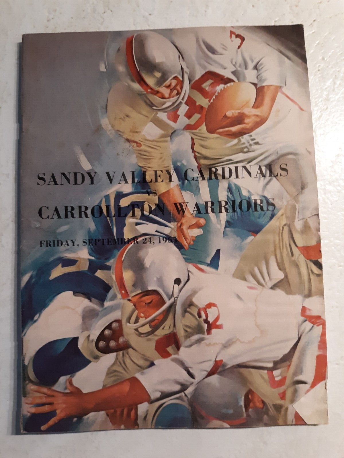 Ohio football program Sandy Valley Cardinal vs Carrollton Warriors Sept 24, 1965