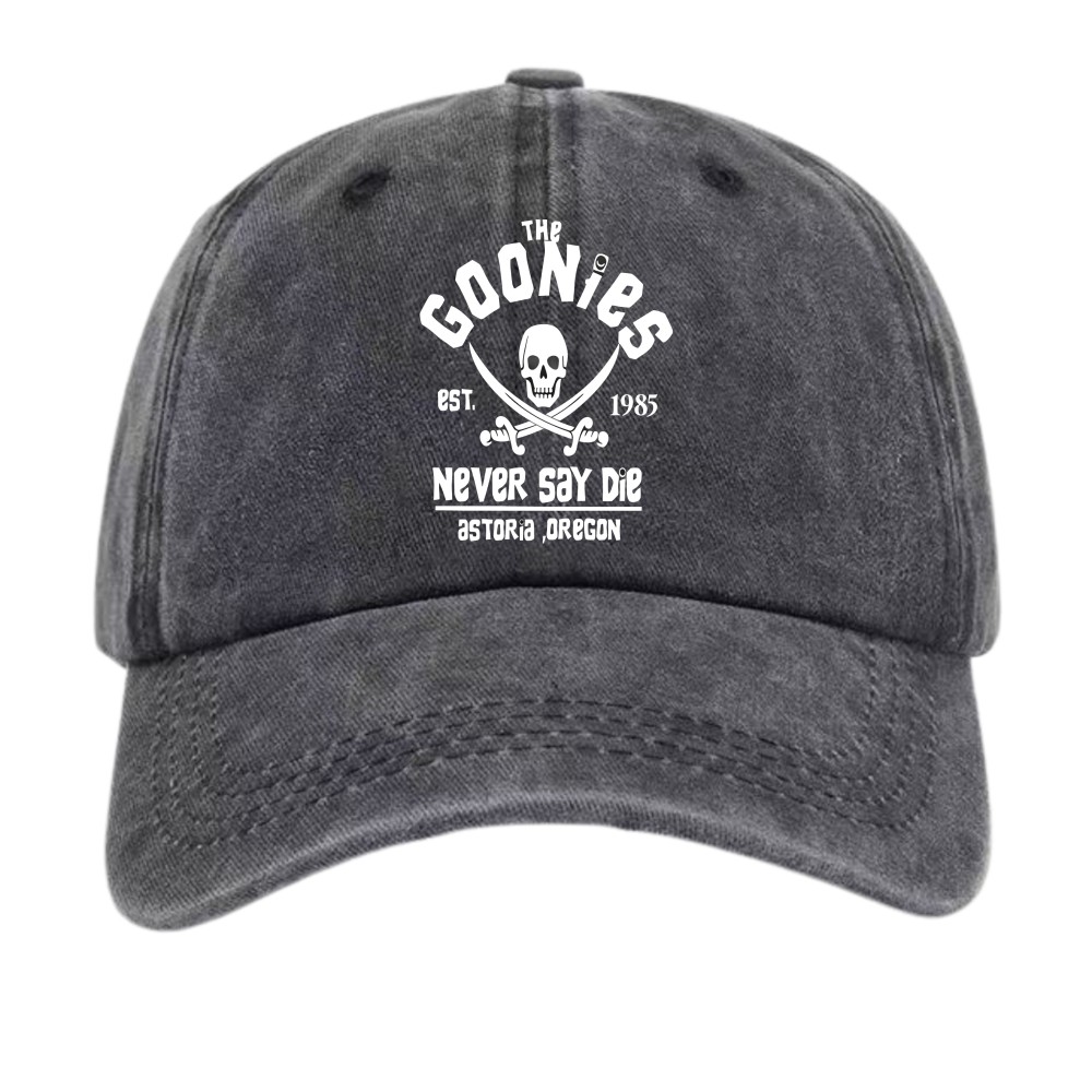 Goonies Never Say Die Dad Baseball Cap-Casual Unisex Vintage Hat for Adventure