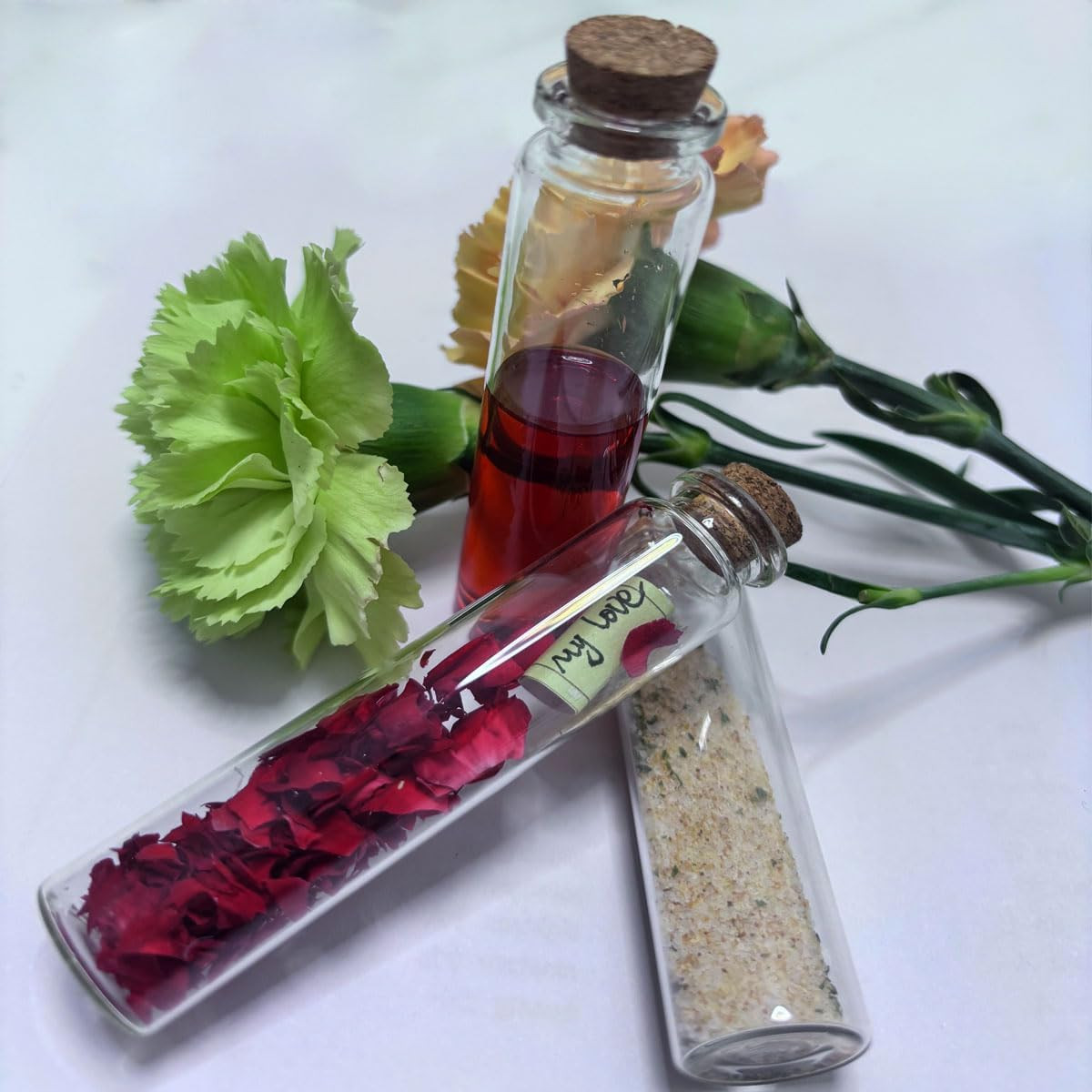 Mini Glass Bottles with Cork Stoppers, Small Jars with Cork Lids, Tiny Glass Bot