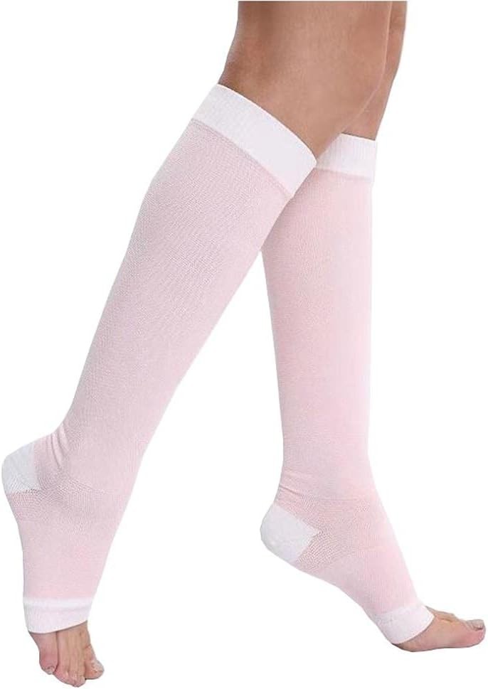 3Pairs Open Toe Toeless Compression Socks(15-20mmHg) for Men Women Support...