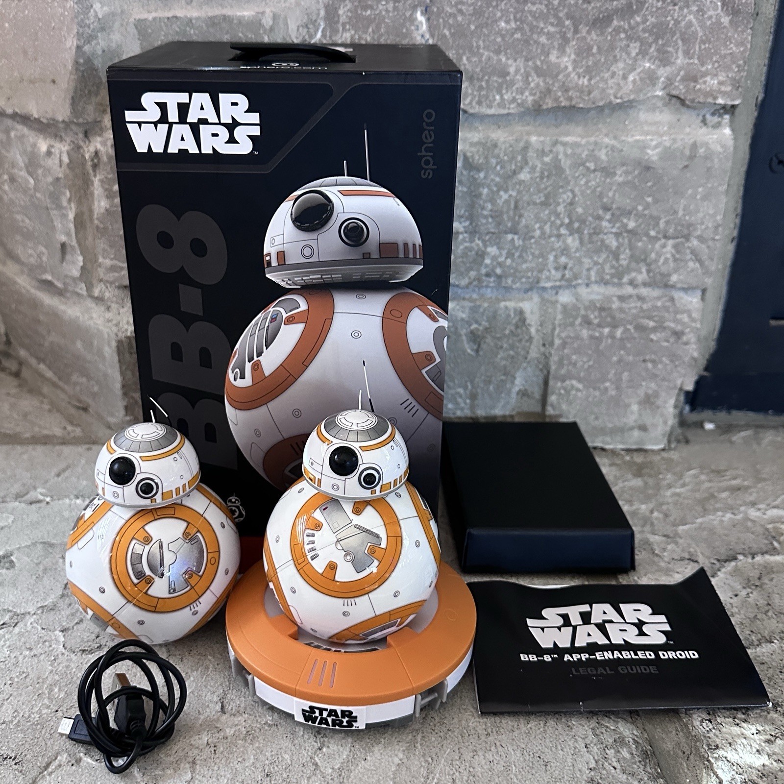 Lot of 2 Mint Sphero BB-8 Star Wars Droid Robot Bluetooth RC App Enabled R001WC