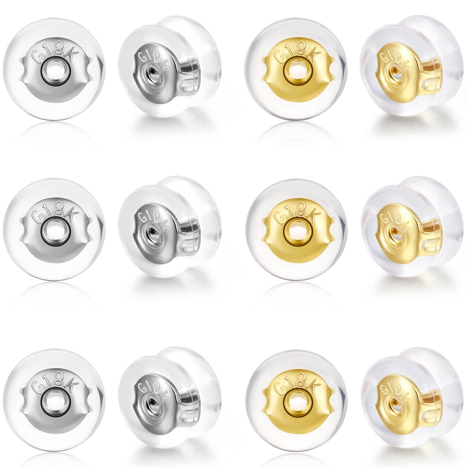 Moconar Earring Backs,14k Gold Silicone Earring Backs for Studs/droopy Ears,lock