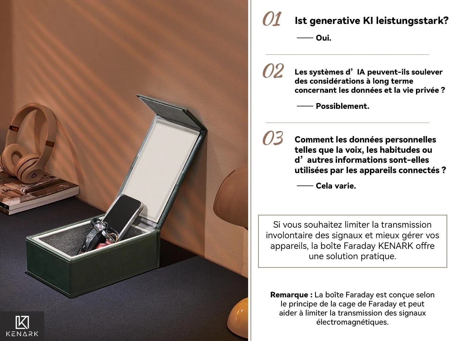 KK7 Faraday Box for Key Fobs | Signal Shielding Storage