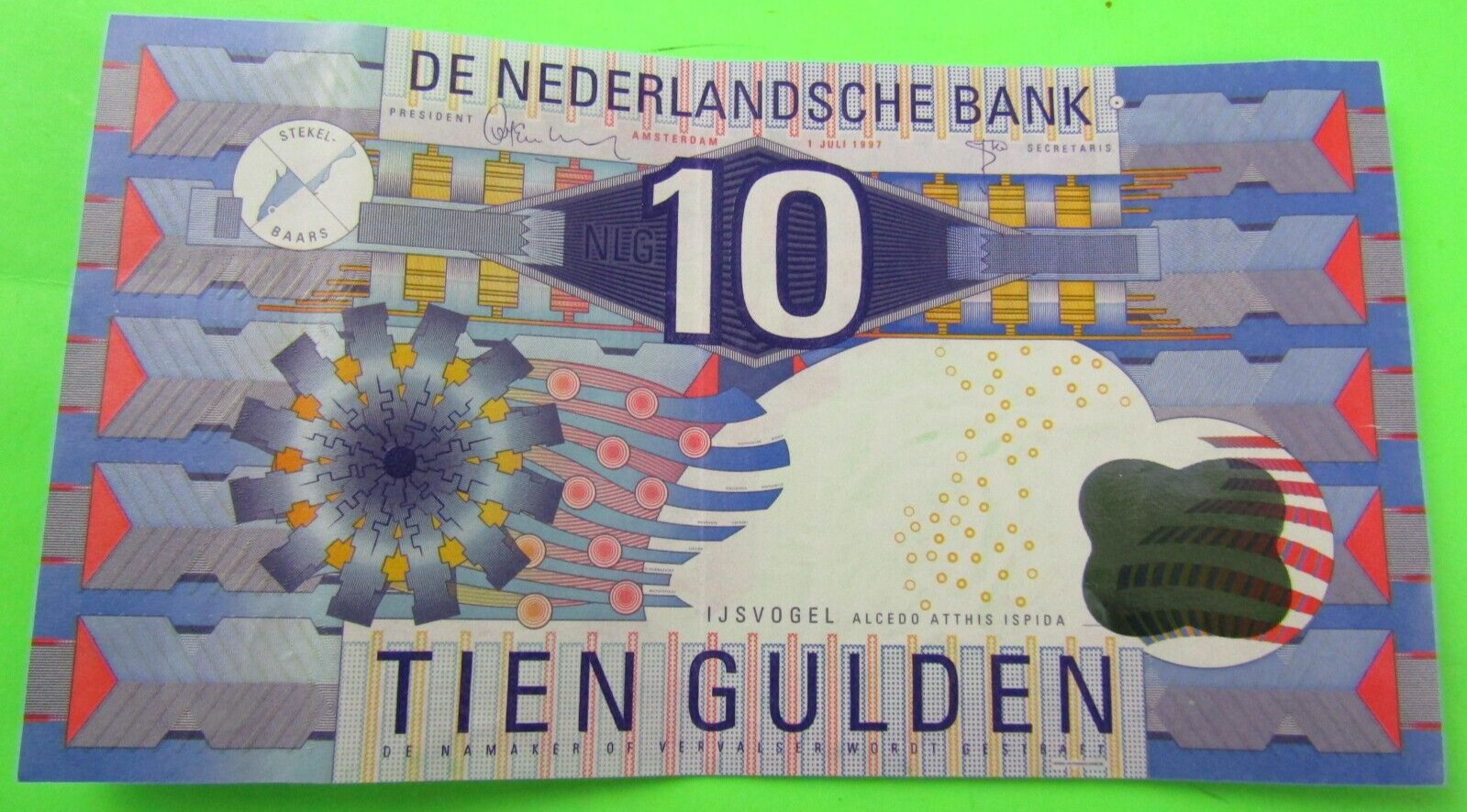 NETHERLANDS , 10 GULDEN, P#99, 1997