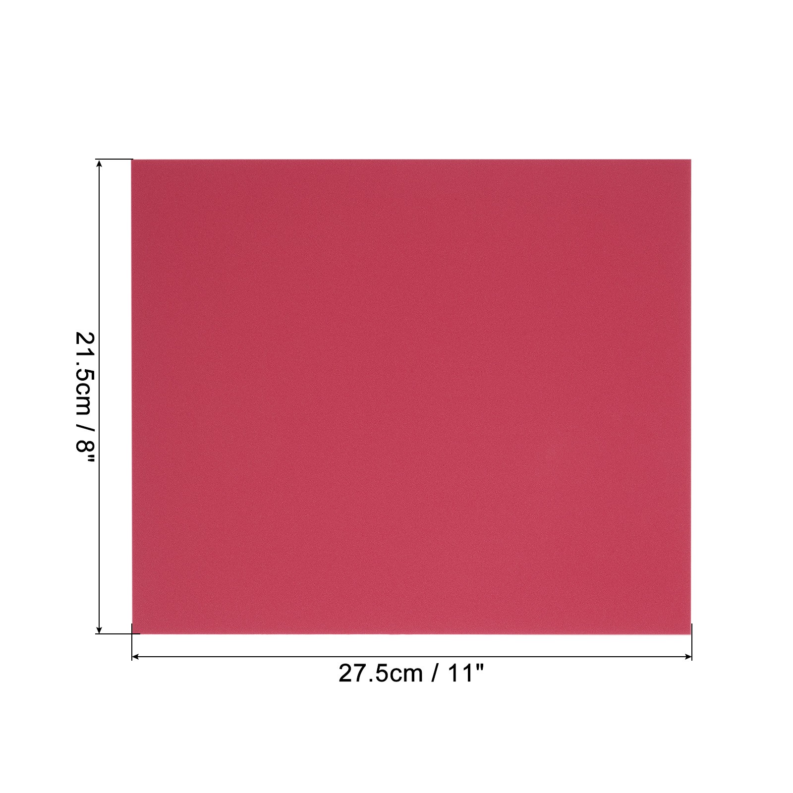 EVA Foam Sheets, [for Arts] - 11x8Inch 1.7mm Thickness / Dark Red / 12 Pcs
