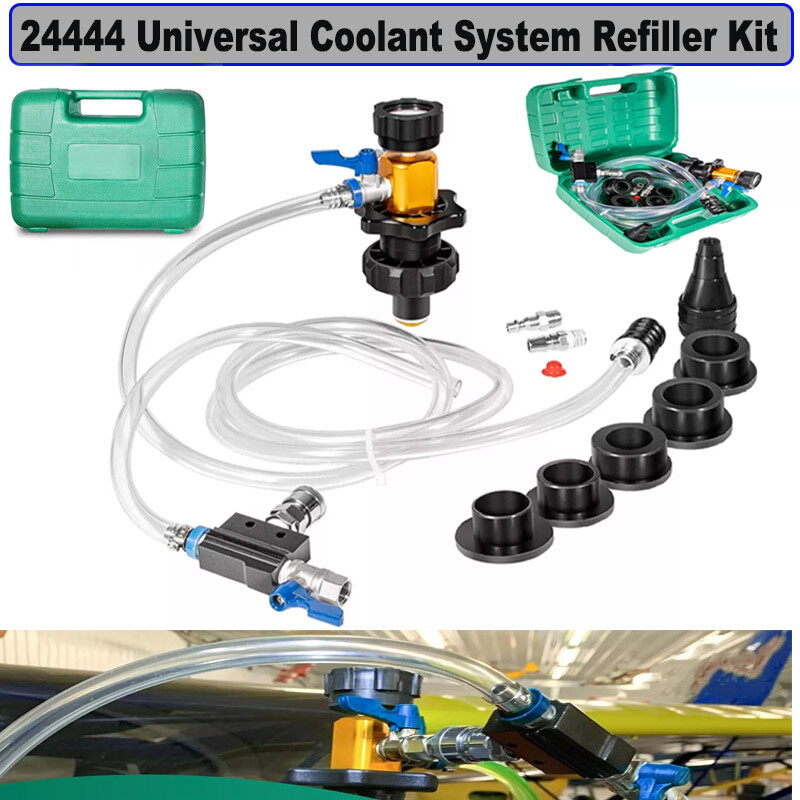 24444 Coolant System Refiller Kit 5 Adapters Eliminate Trapped Air Test Radiator