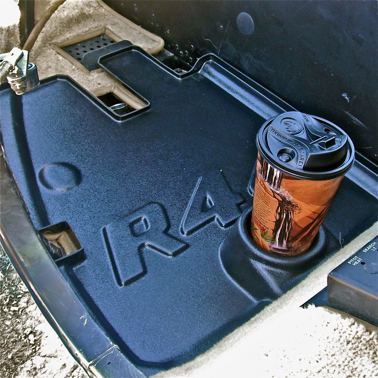 Robinson R44 Helicopter parts floor trays with cup holders set of 4 ABS plastic