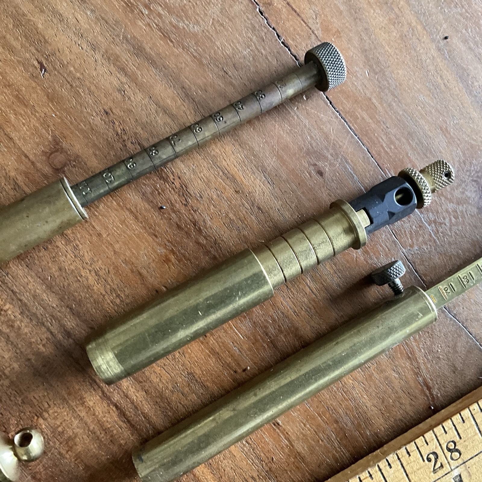 Lot of 9 Powder Flask Spouts Measures for Muzzleloaders and Muzzleloading
