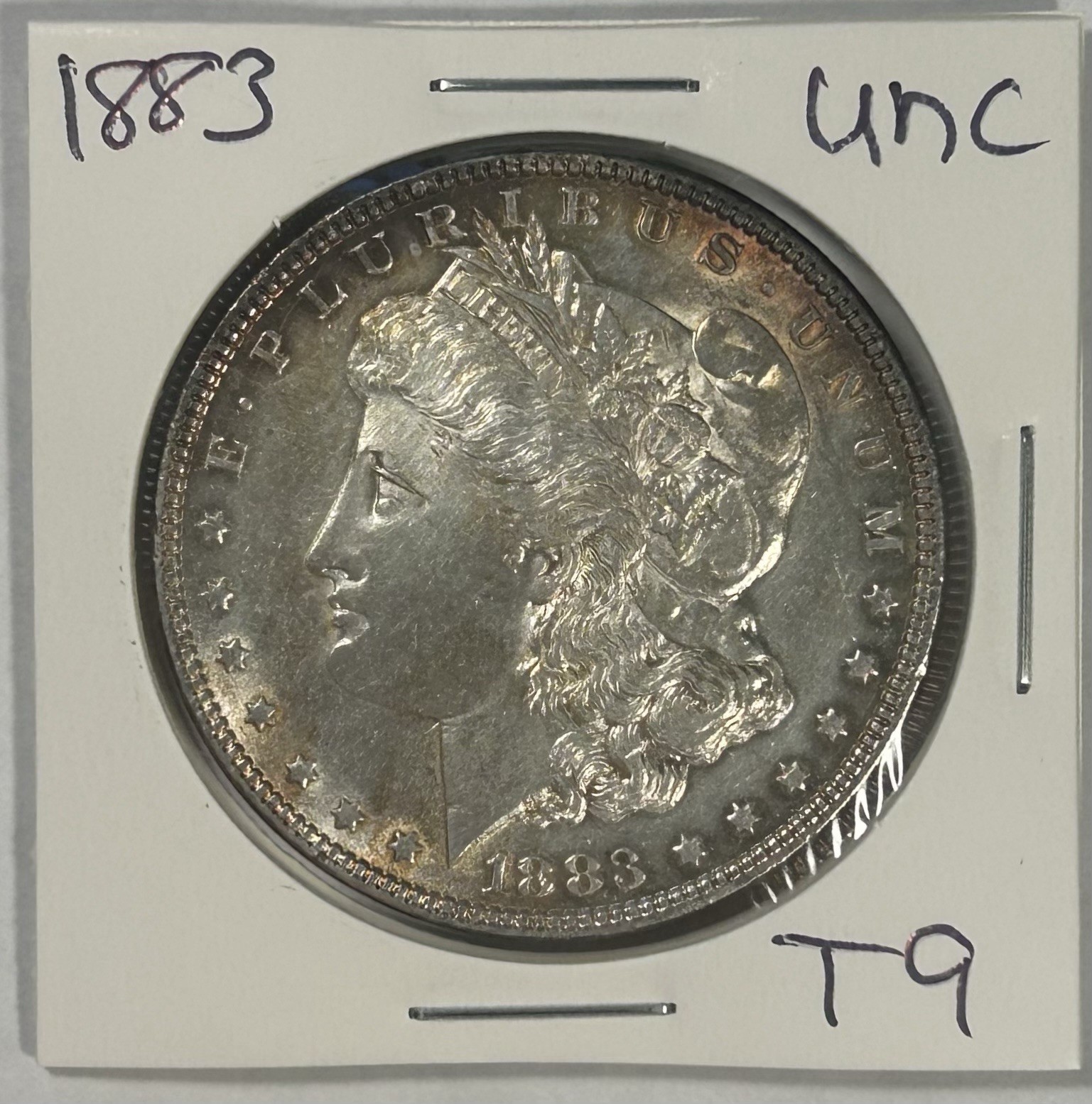 1883 Morgan Silver Dollar Coin Toned