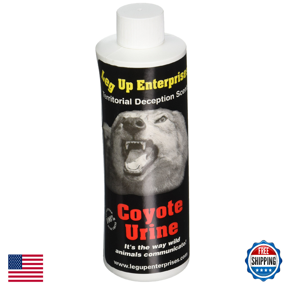 Leg Up Enterprises 91200 Real Coyote Urine, 8-Ounce Garden Pest Repellent