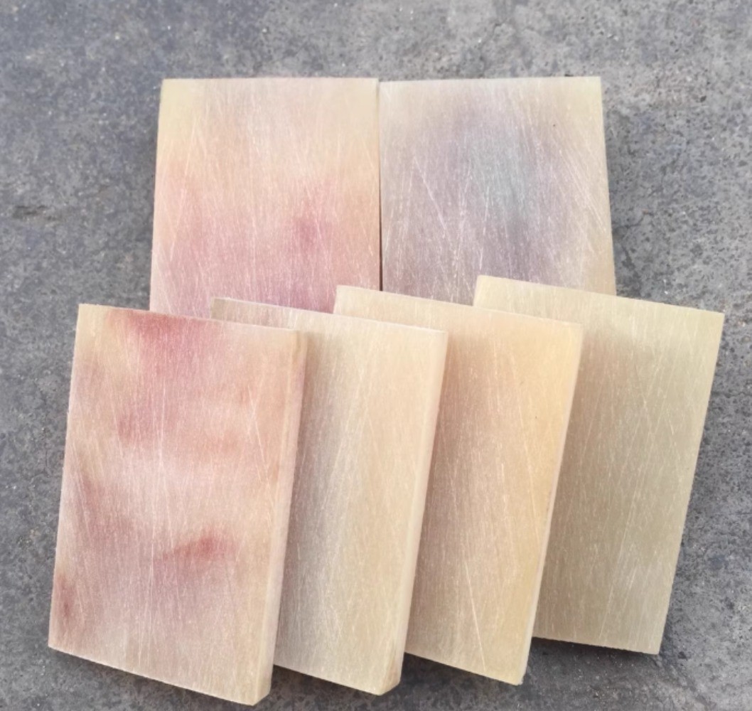 2 Pc Natural Sheep Horn Sheet Knife Blanks Plate Scales Handle Material
