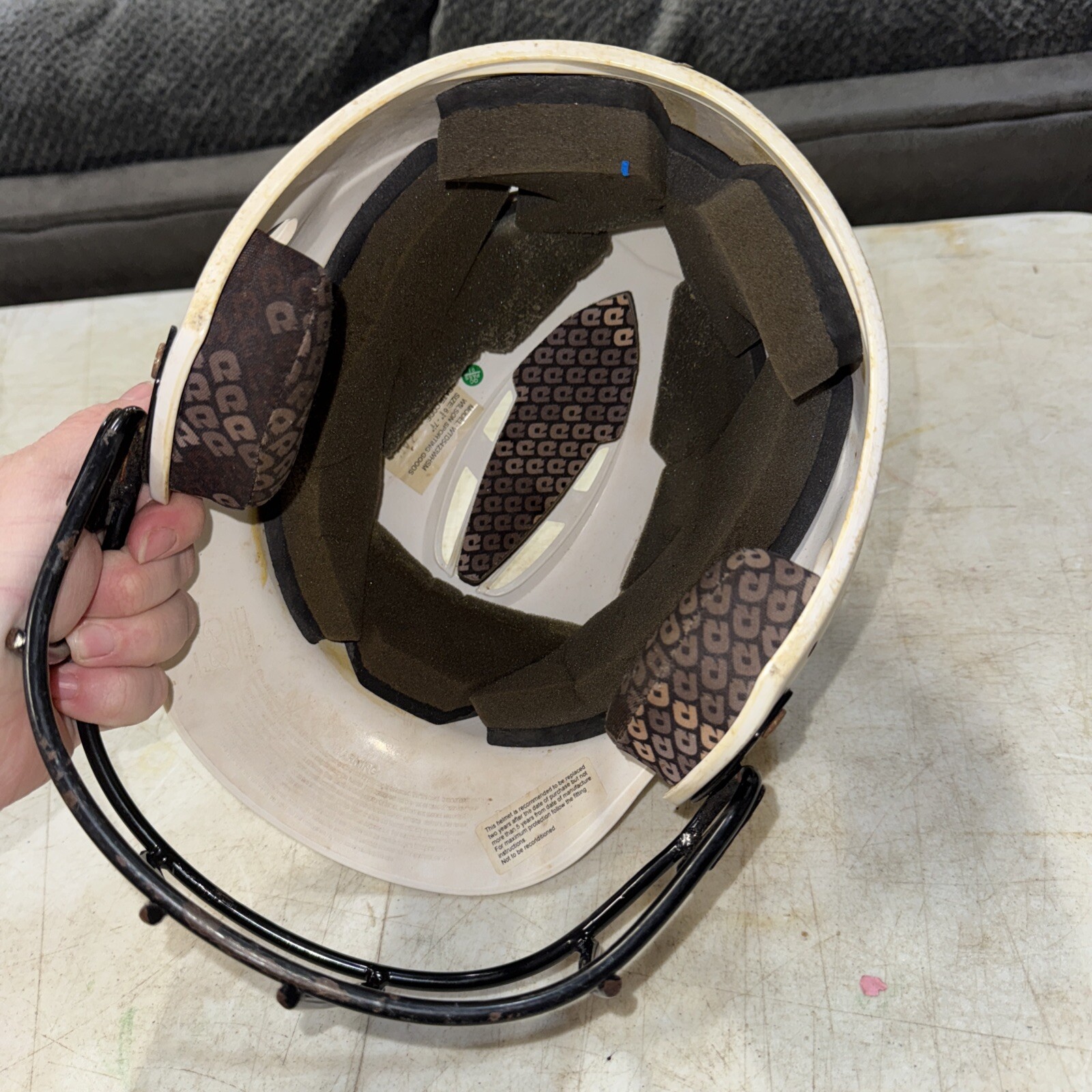 Demarini White Helmet With Facemask