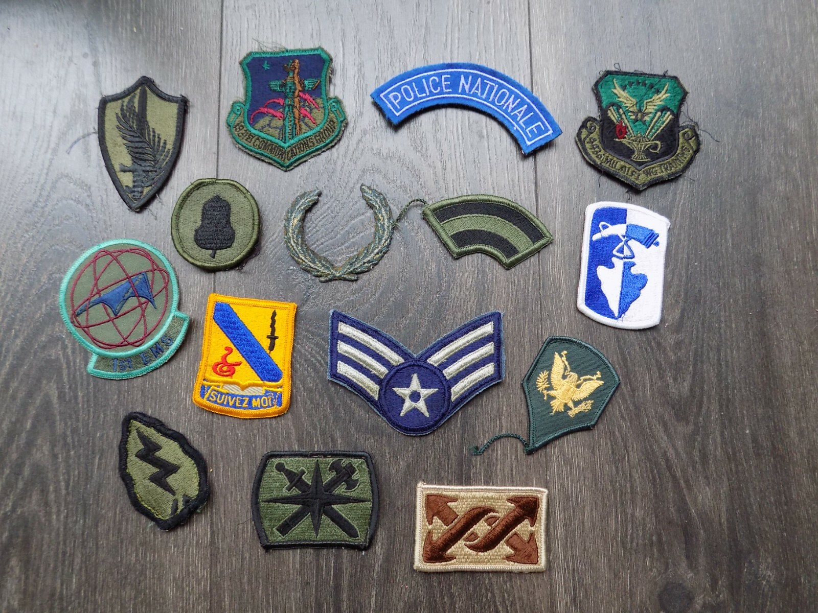 vintage lot of 15 Military Patches