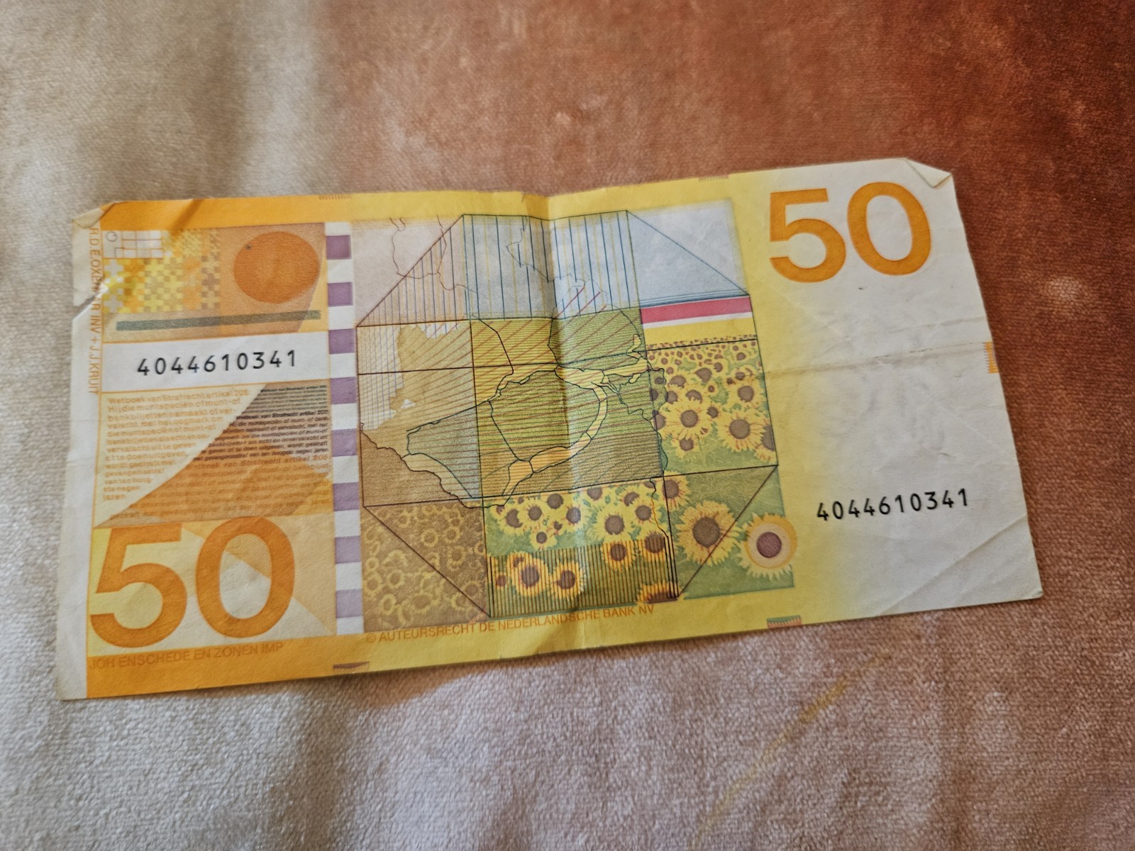 Netherlands 50 Gulden 1982 Circulated Note