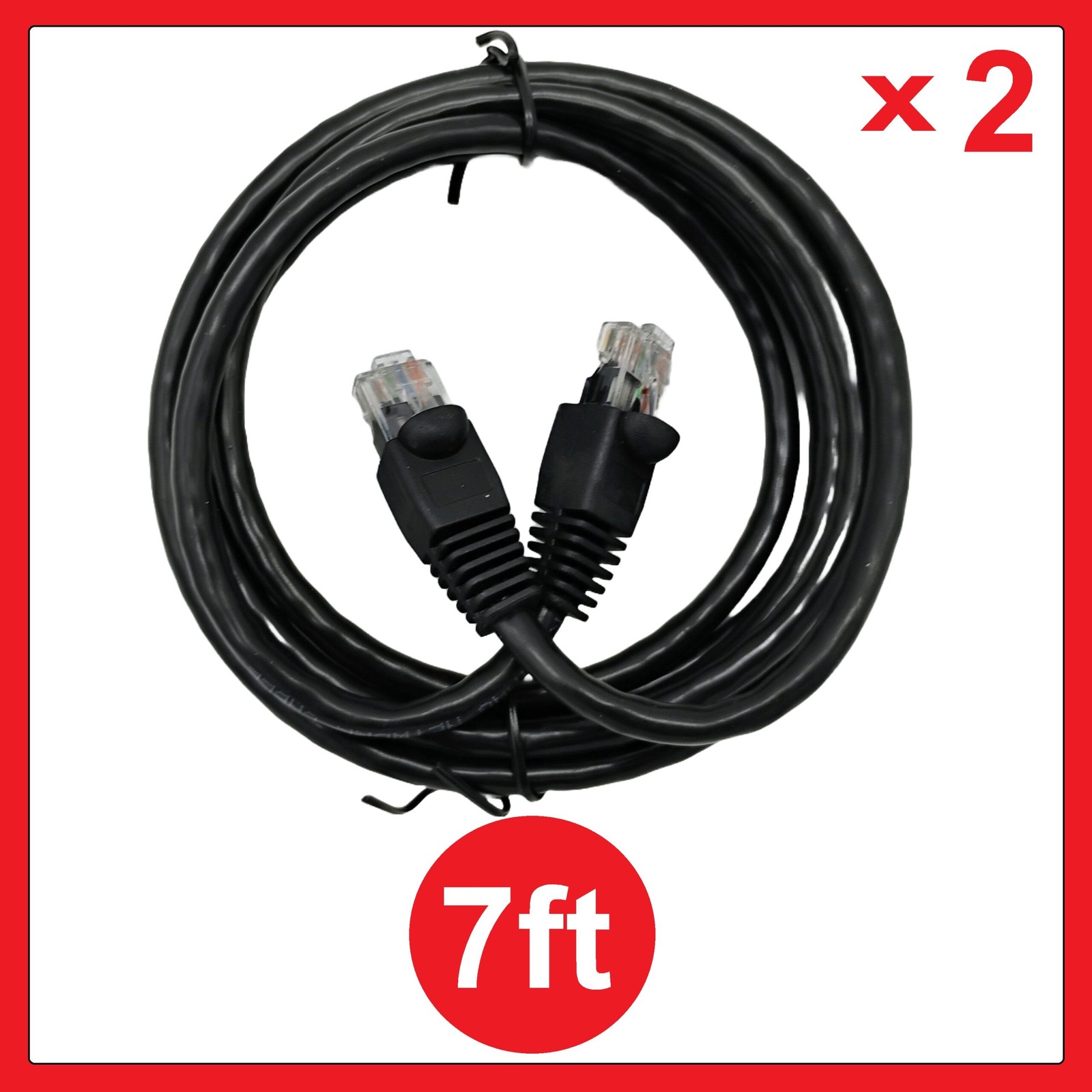2 PCS Cat6 Cable Ethernet Patch Cord Internet Cable UTP Wire New
