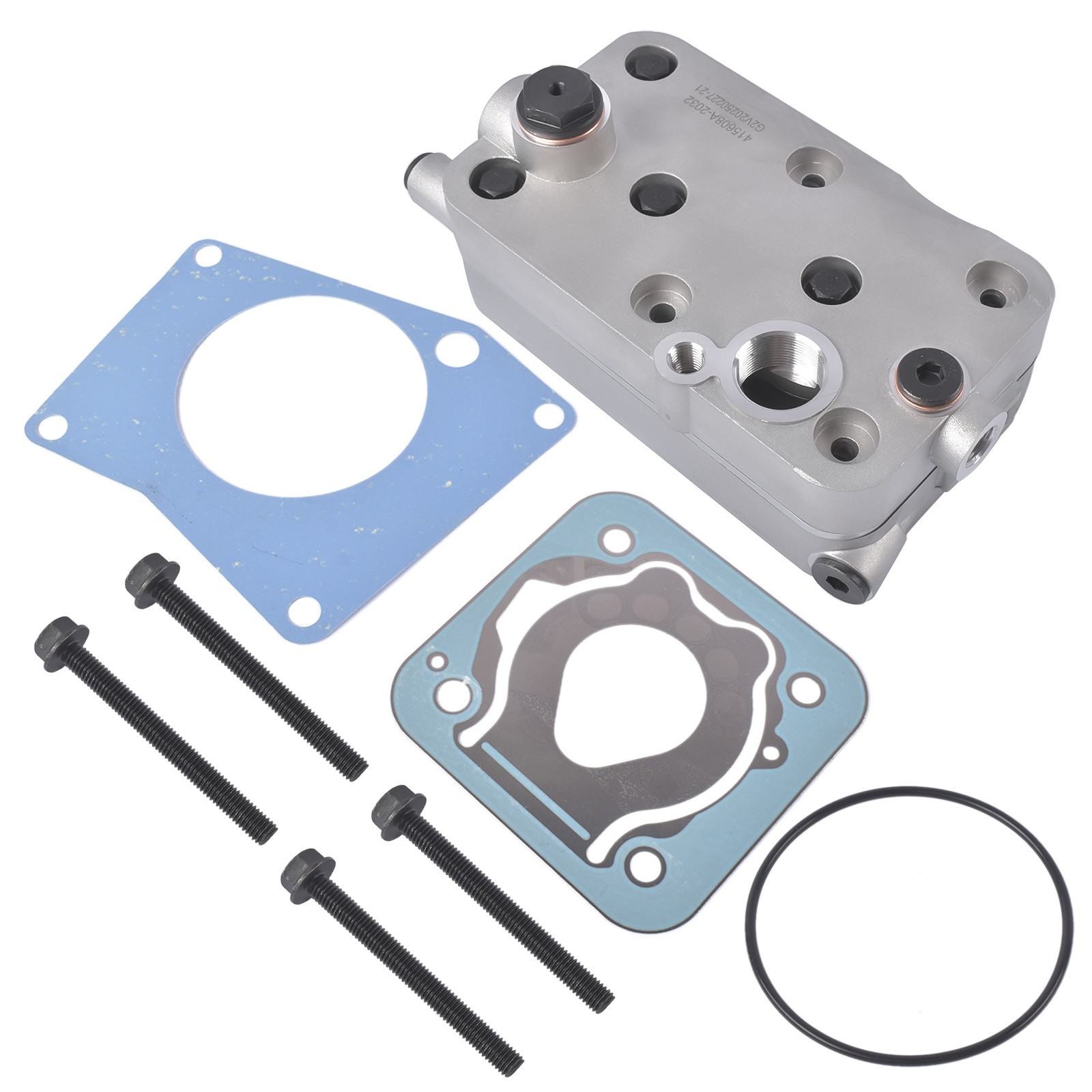 Air Brake Compressor Cylinder Head w/ Valves & Gasket for Mercedes 9061300815
