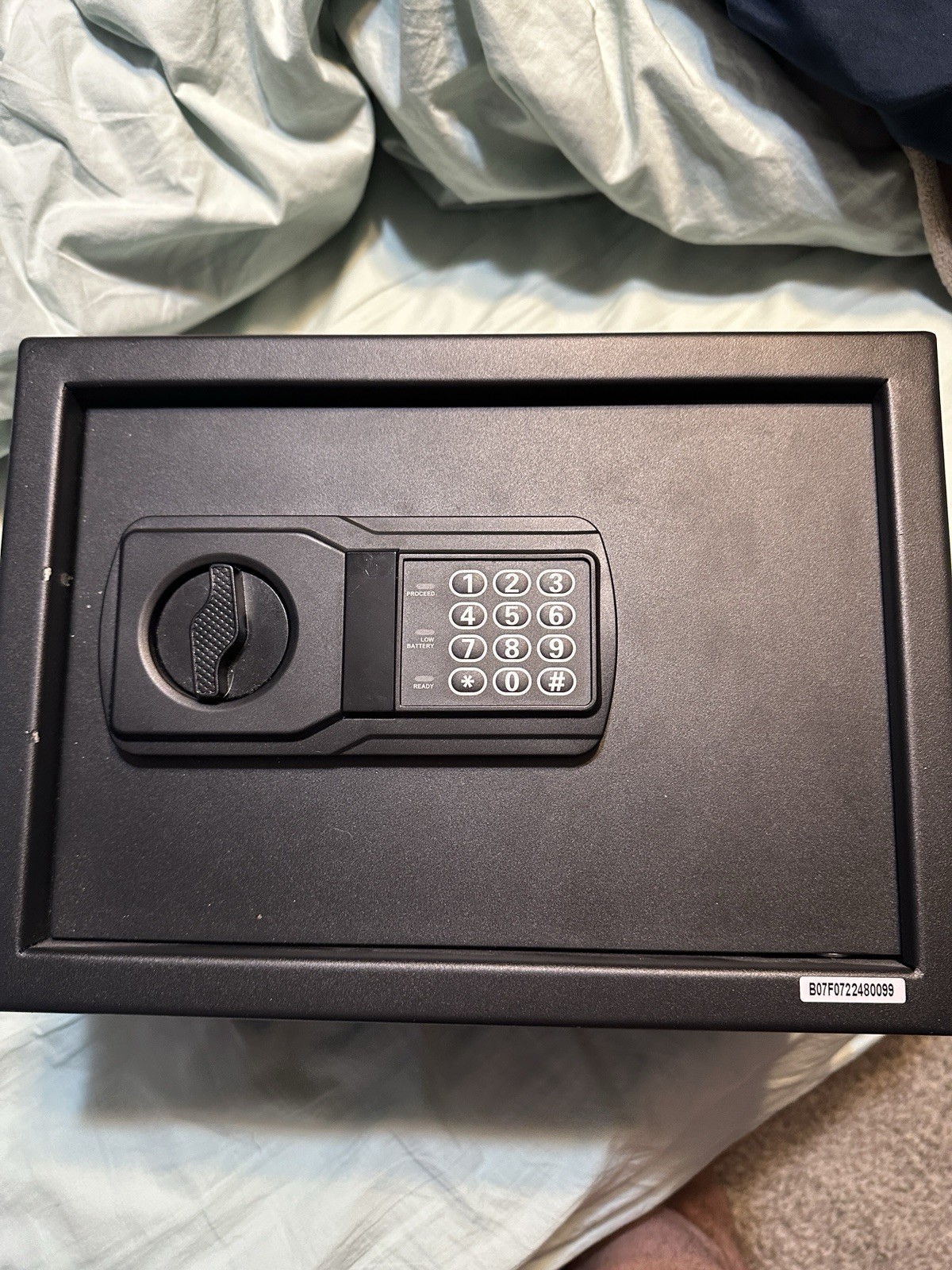 Black Digital Safe Electronic Keypad Metal Matte Finish