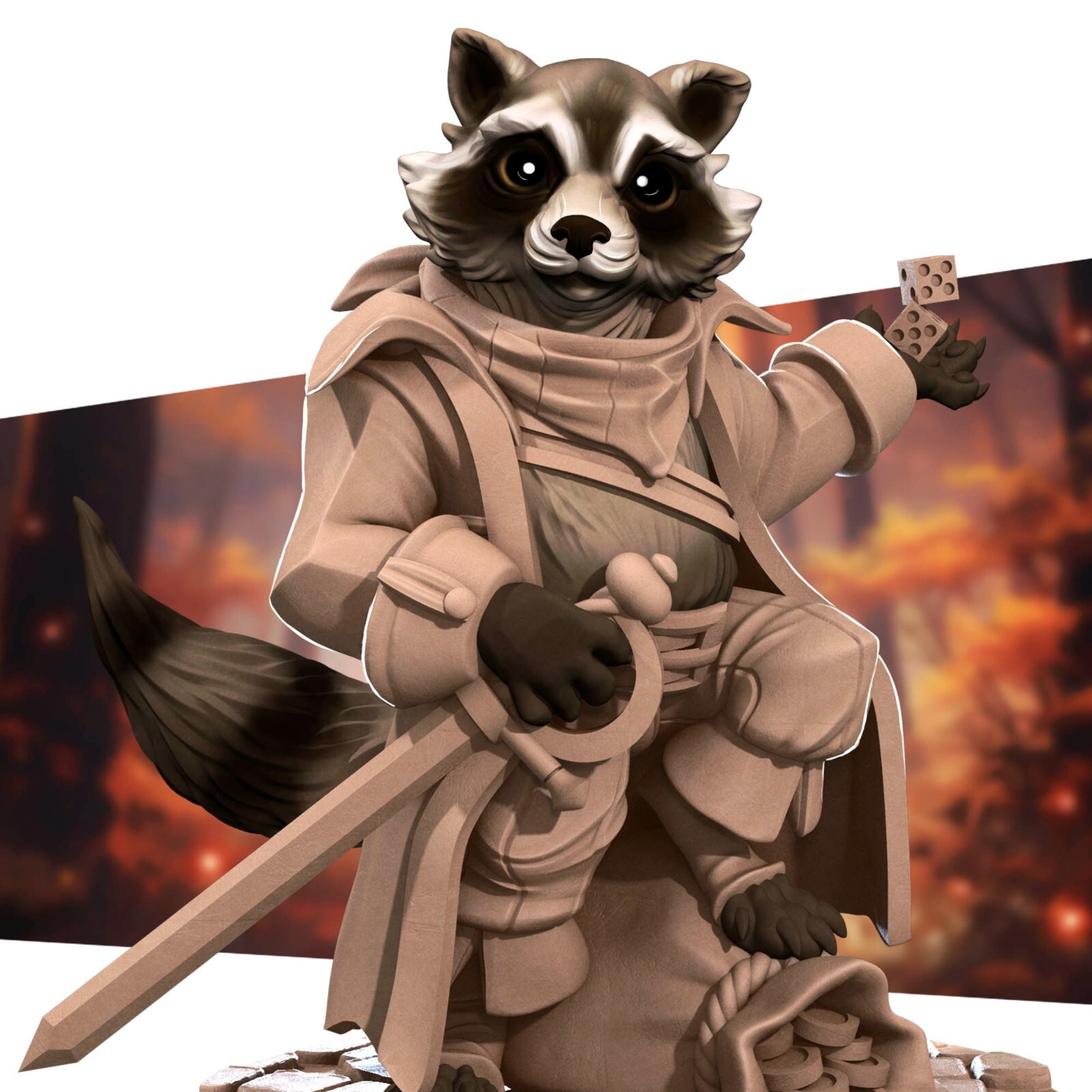 Raccoonfolk Thief Rogue Trickster  - Bite the Bullet - Dungeons and Dragons