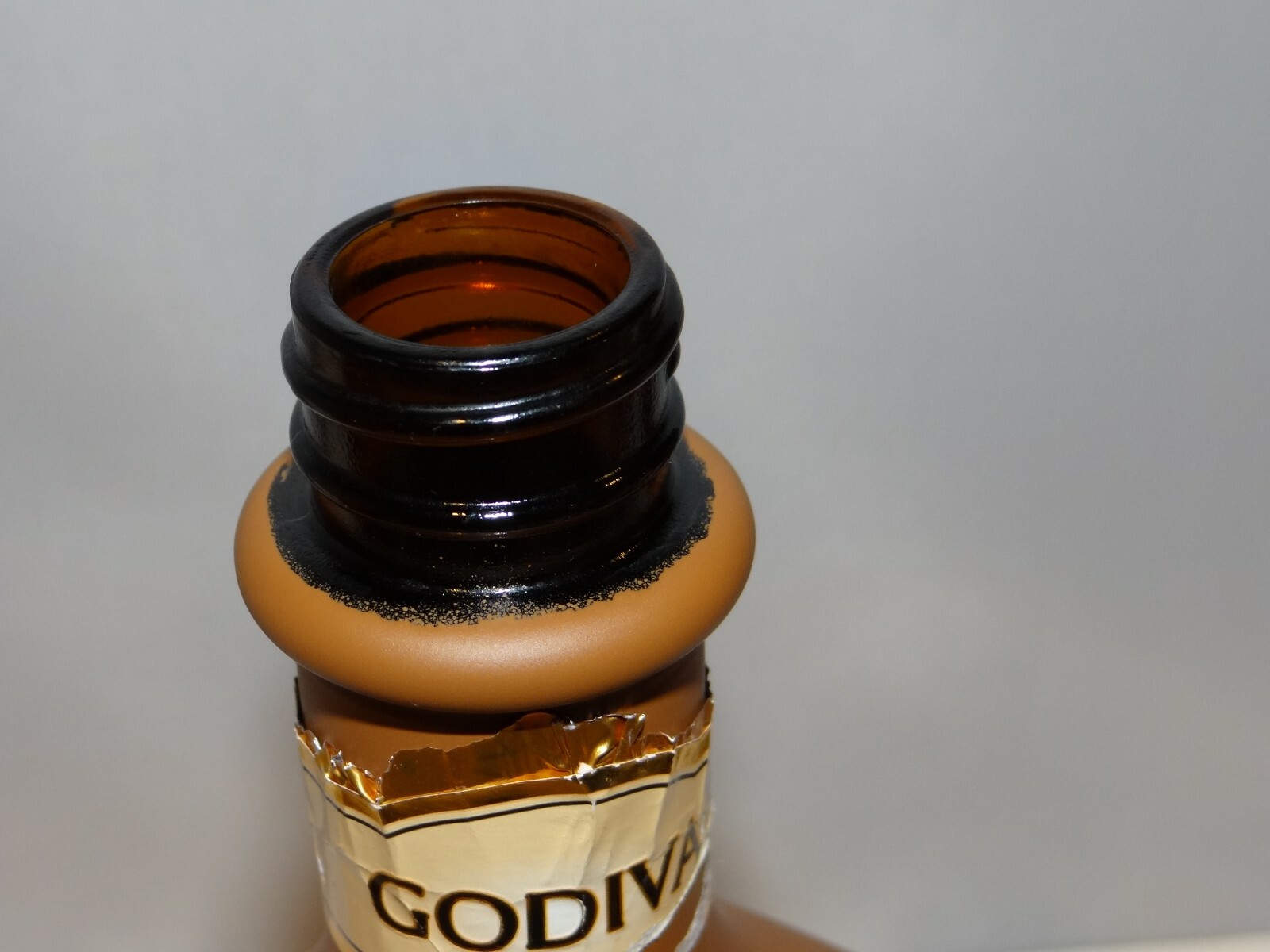 GODIVA Cappuccino Liqueur Empty 750ml Bottle Embossed Glass Bottle Empty