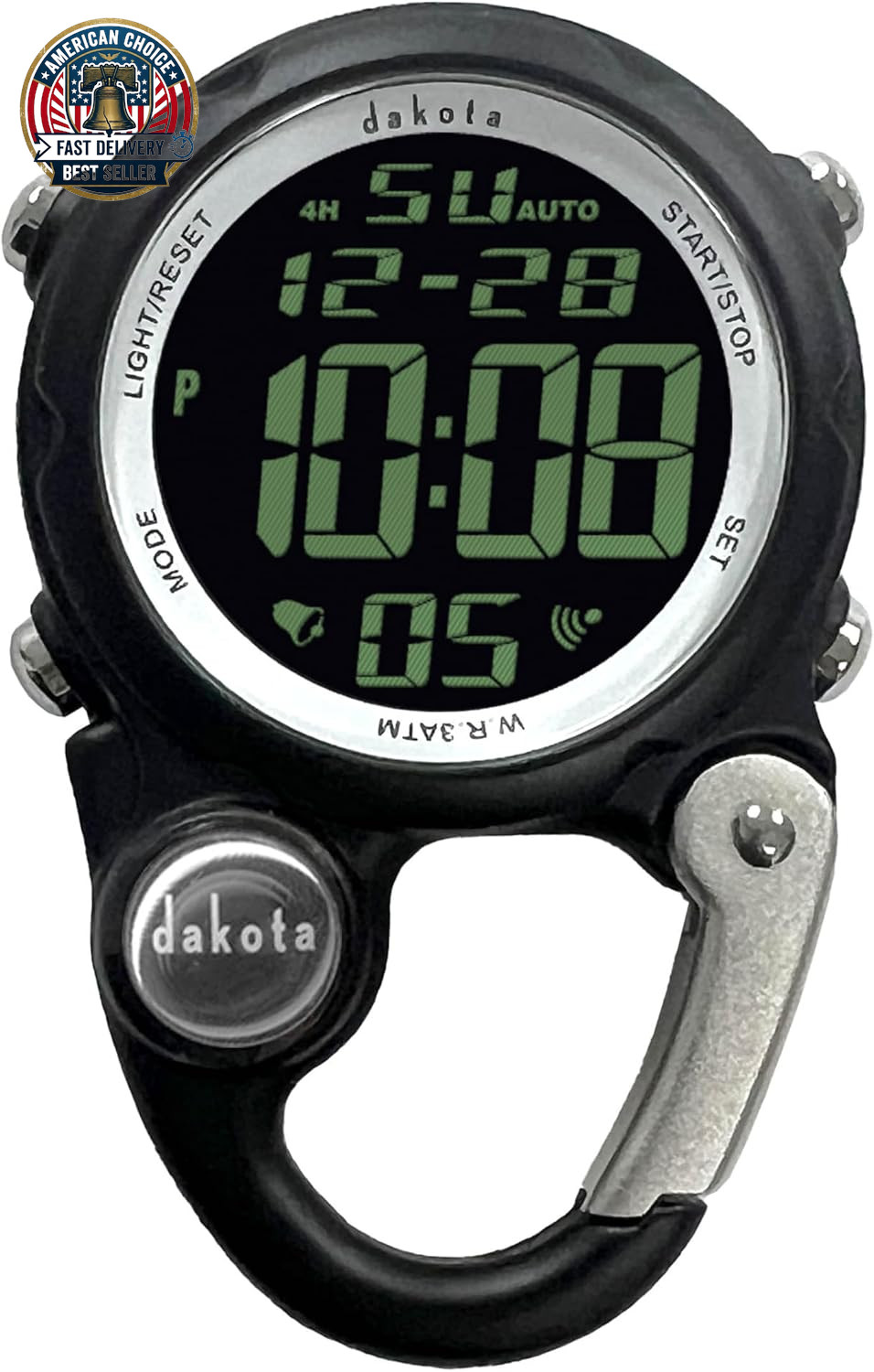Digital Clip, Alarm, Stopwatch, Timer and Dual Time, Quality Pocket and Fob Watc