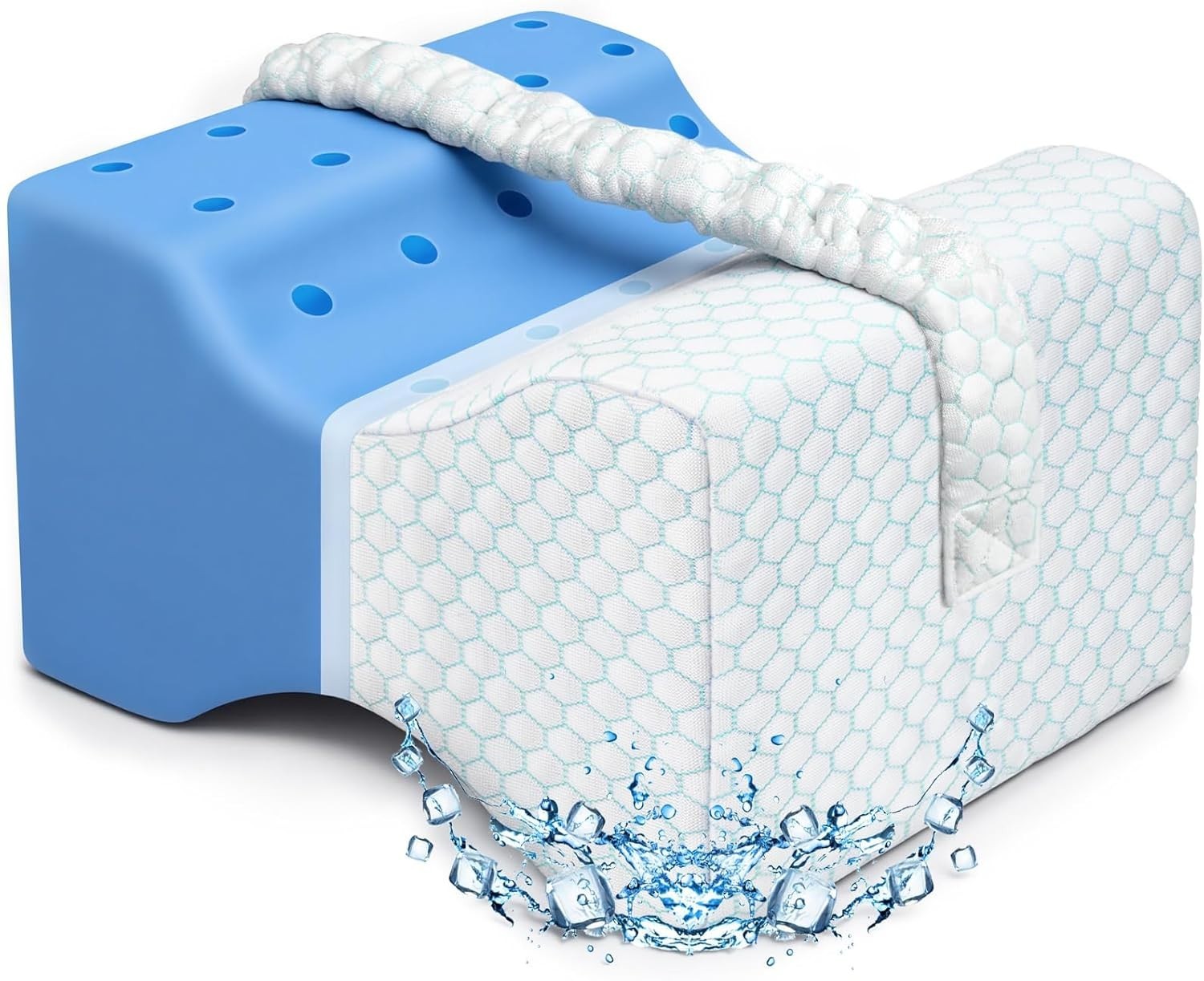 Cooling Knee Pillow For Side Sleepers With Strap Hip Back Pain Men Women Soft