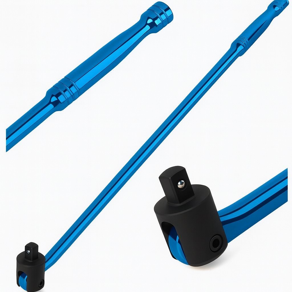 Breaker Bar 750mm – 1/2" Drive | Cr-V Steel | Flexi Knuckle | Blue Finish Tool