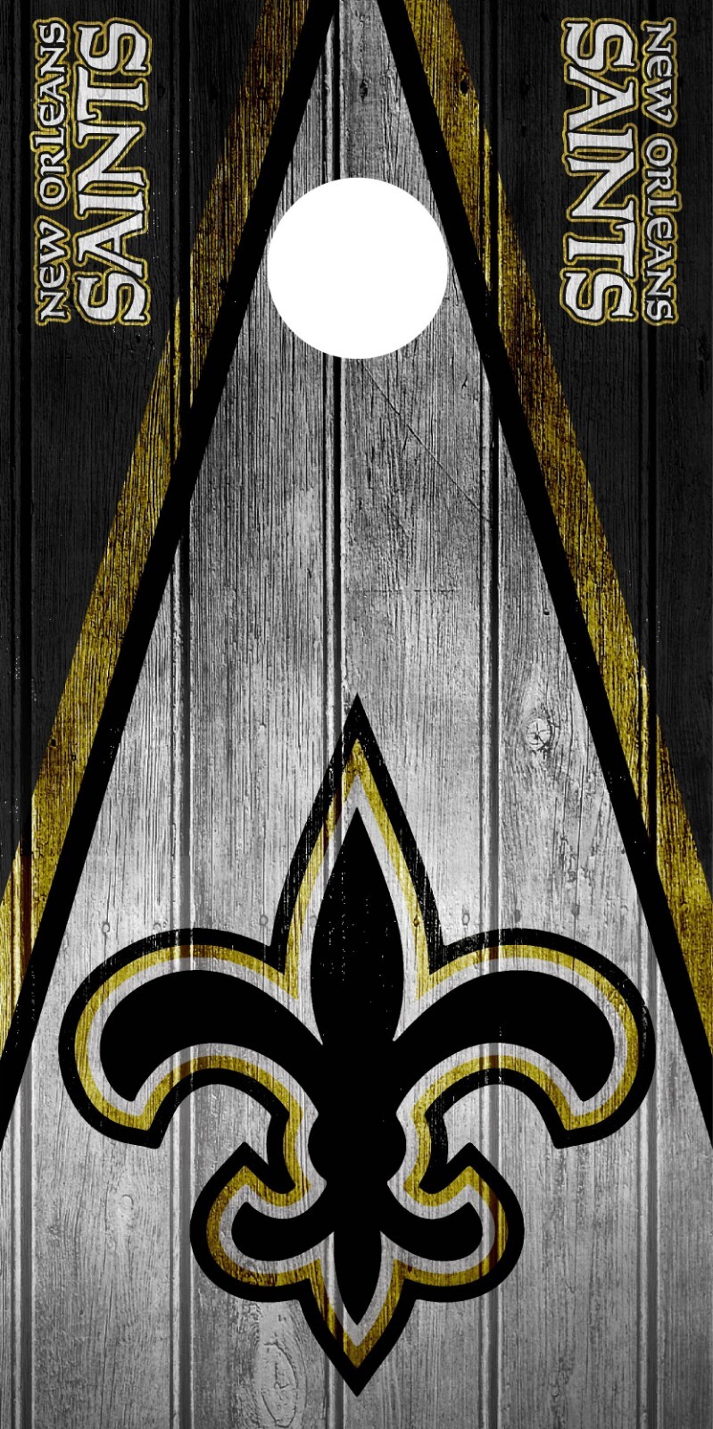SINGLE New Orleans Saints Cornhole Wrap Skin Game Board Decal Vintage DT62
