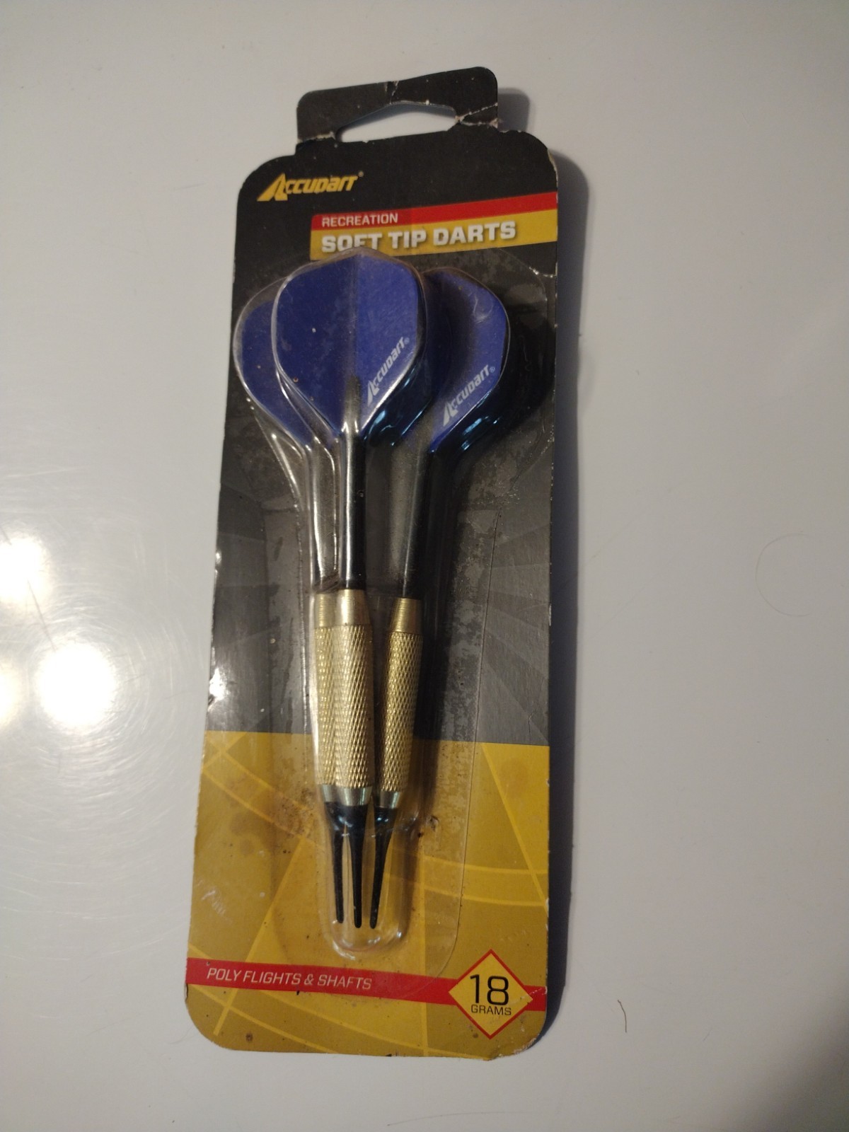 Accudart Recreation Soft Tip Blue Darts (3) - 18 Gram Poly Flights & Shaft - New