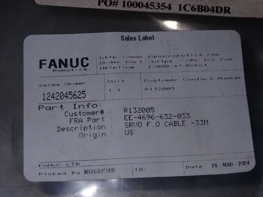 FANUC SERVO CABLE EE-4696-632-033