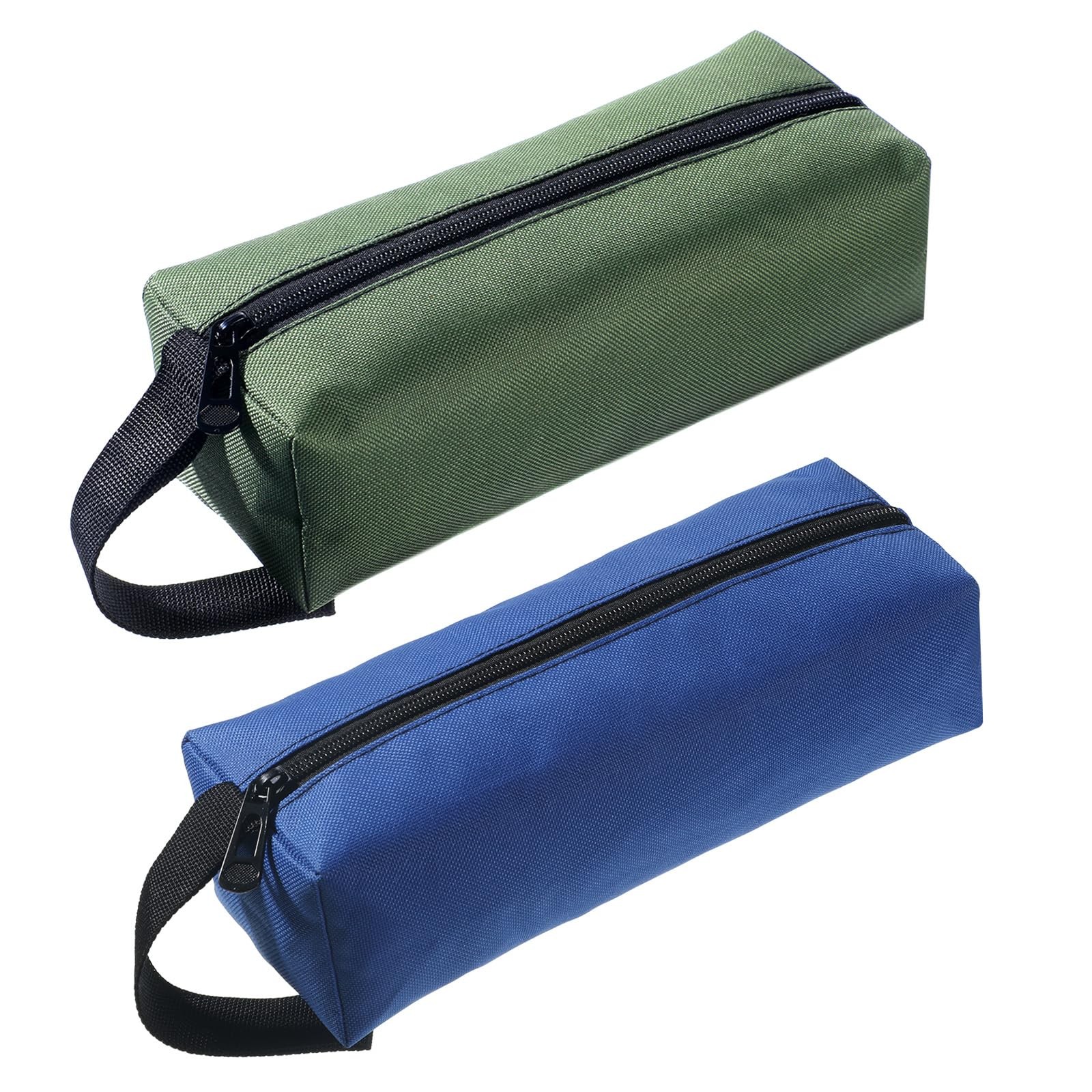 2 Pack Canvas Tool Pouches with Zipper Multipurpose Small Zipper Tool Pouch