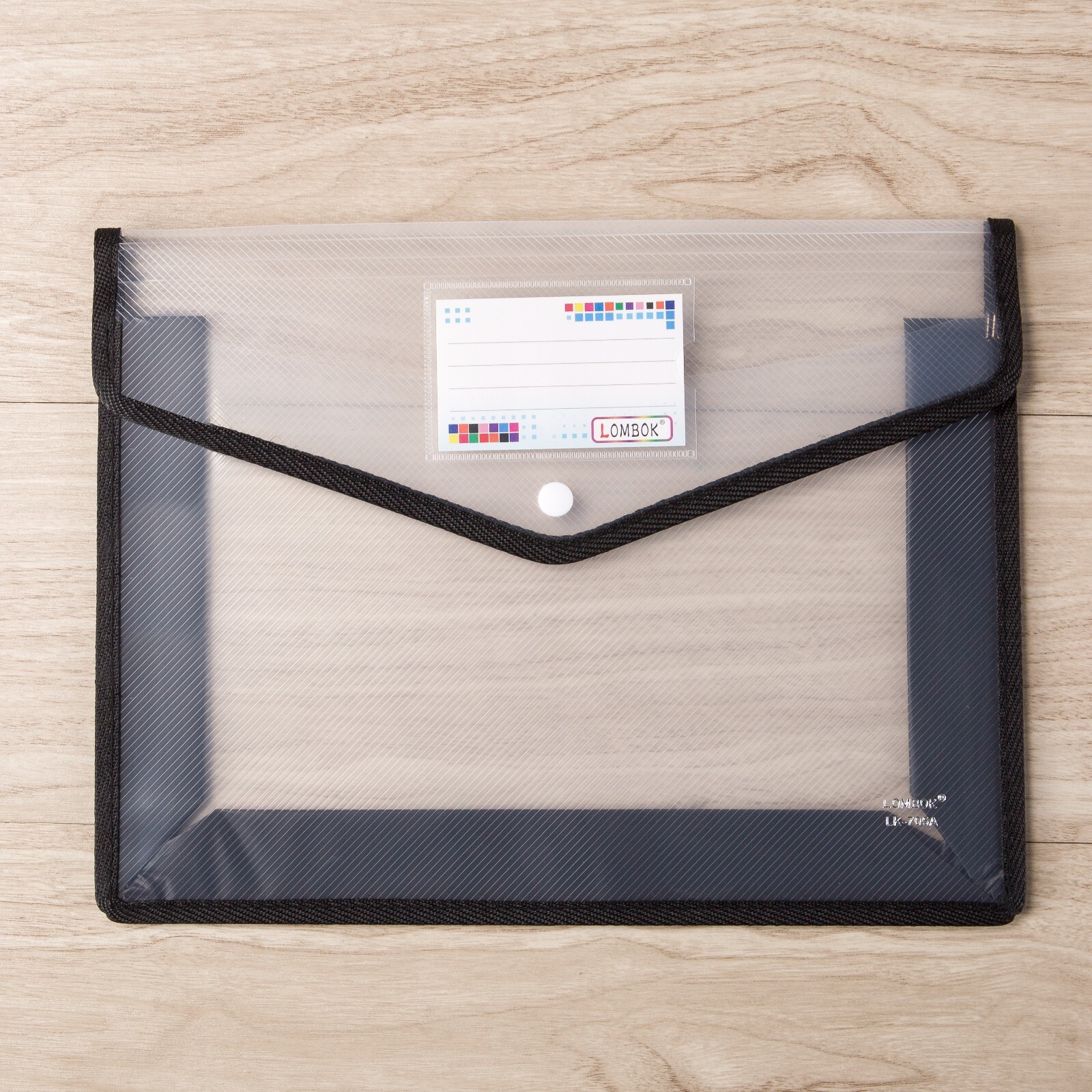 5Pcs Clear A4 Size File Pocket Thickened Transparent File Bag Mesh Bag