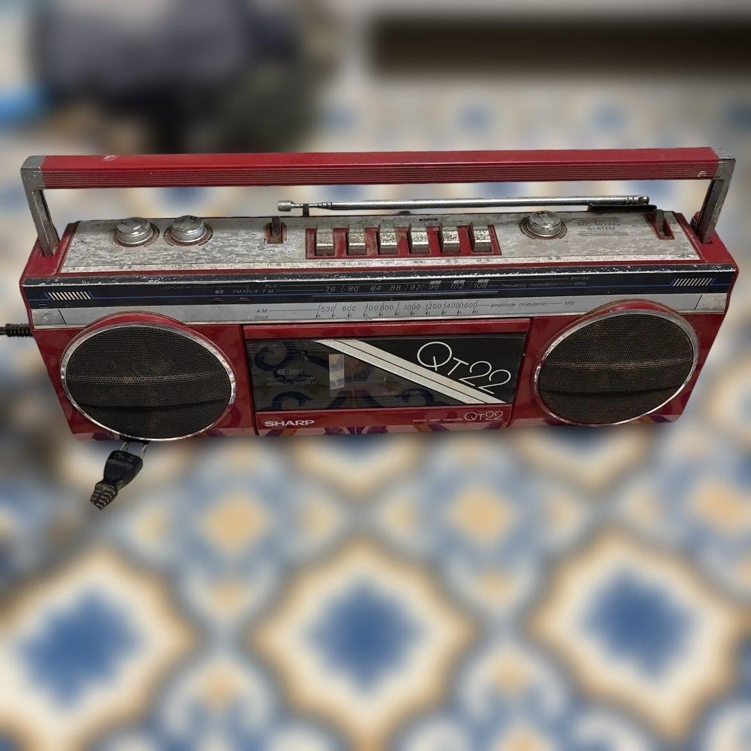 SHARP QT22 Radio Cassette Recorder AM FM Japan Collector