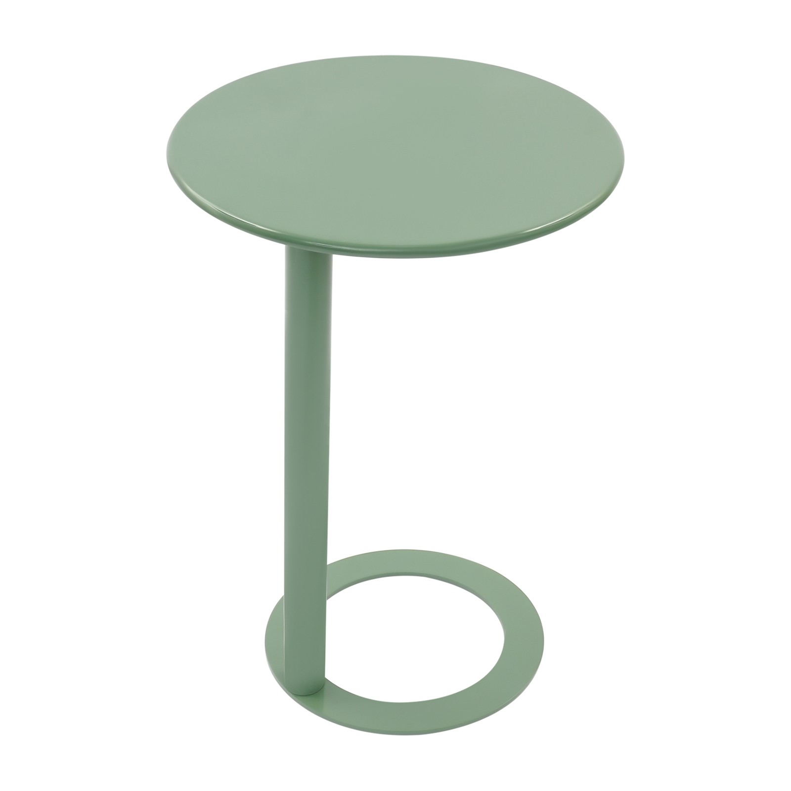 Iron Coffee Table with 30kg Load Capacity Free Standing C-Shaped Sofa Side Table