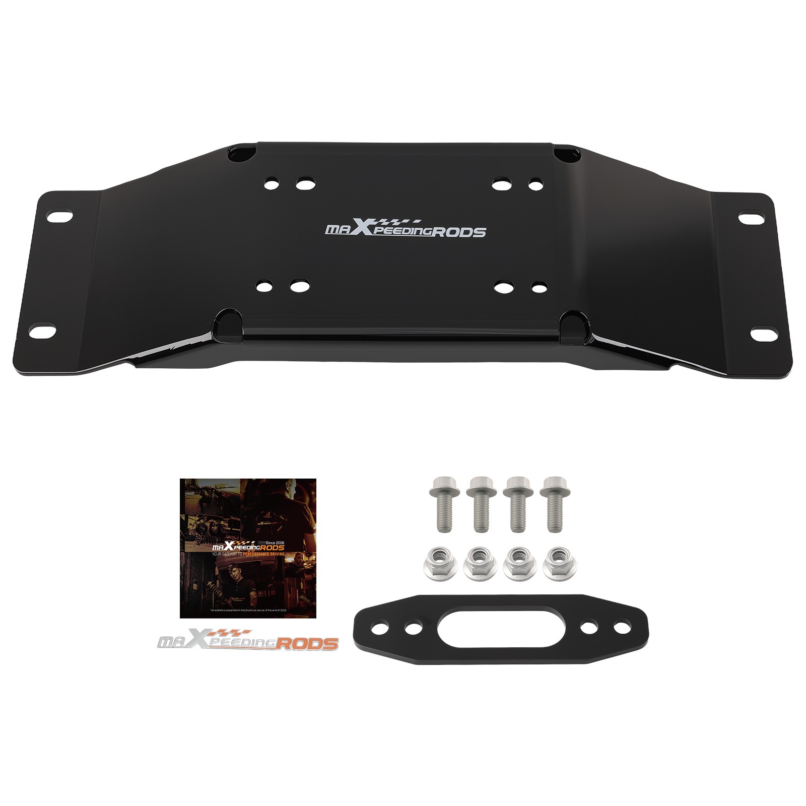 Front Black Winch Bracket for Polaris Ranger SP 570 Crew 2022-2025 Mount Kit