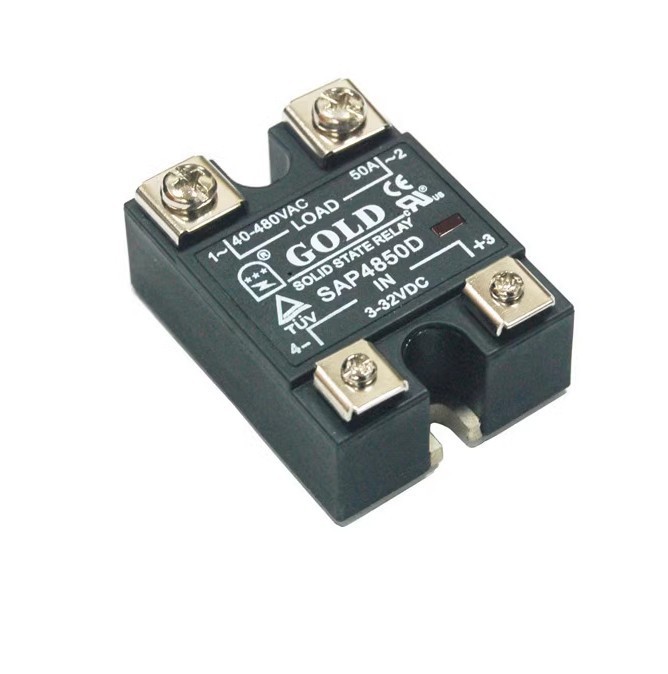 1pcs SSR Single-phase Solid State Relay SAP4850D 50A 40-480VAC DC Control AC