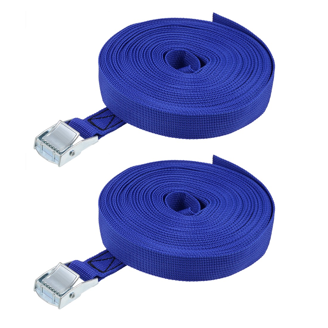 12Mx25mm Lashing Strap Cargo Tie Down w Cam Buckle 250Kg Work Load, Blue, 2Pcs