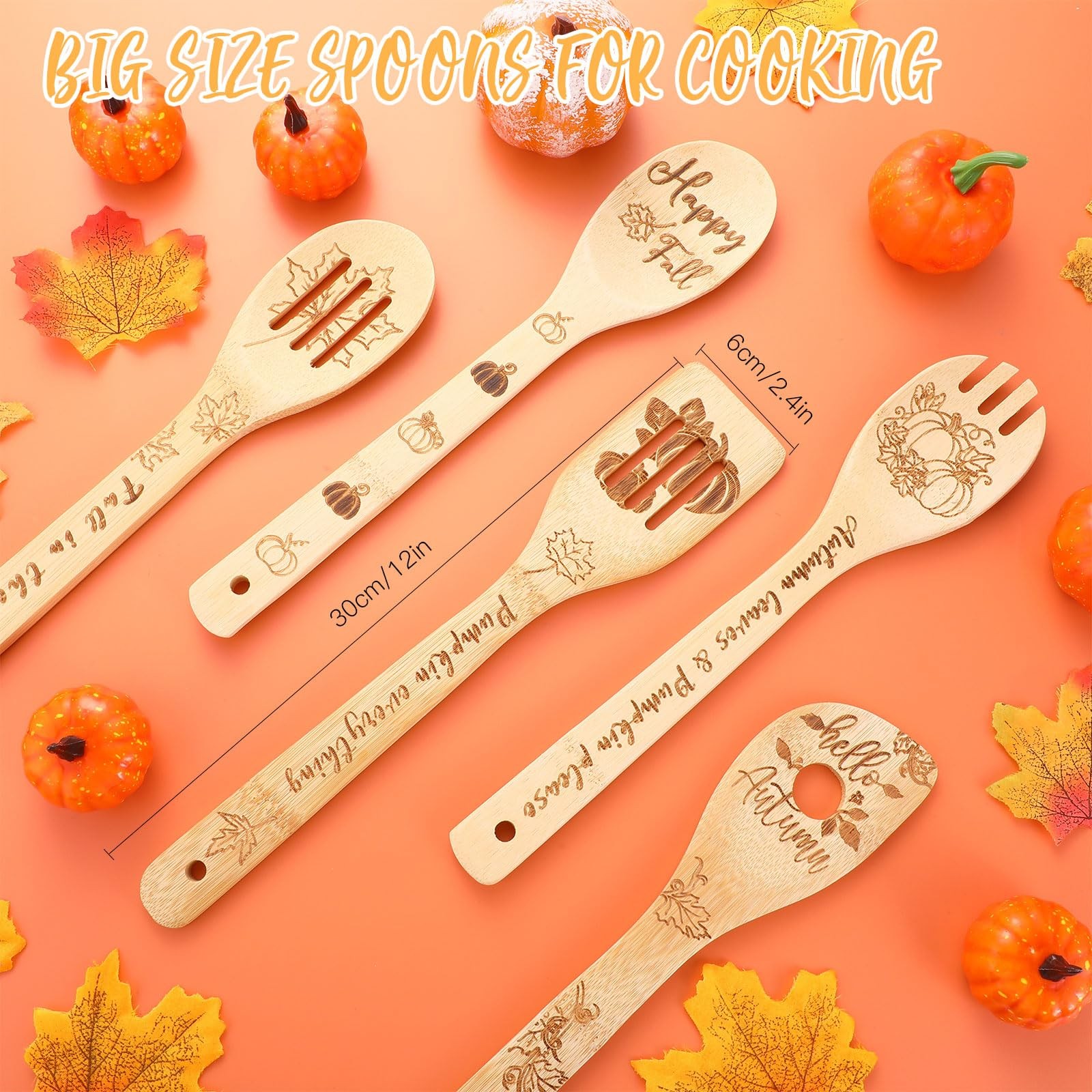 Minatee 7 Pcs Fall Themed Gifts Kitchen Decor Set, Including 2 Autumn...
