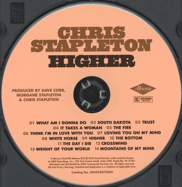 Chris Stapleton – Higher CD - Fifth Studio Album - NEW