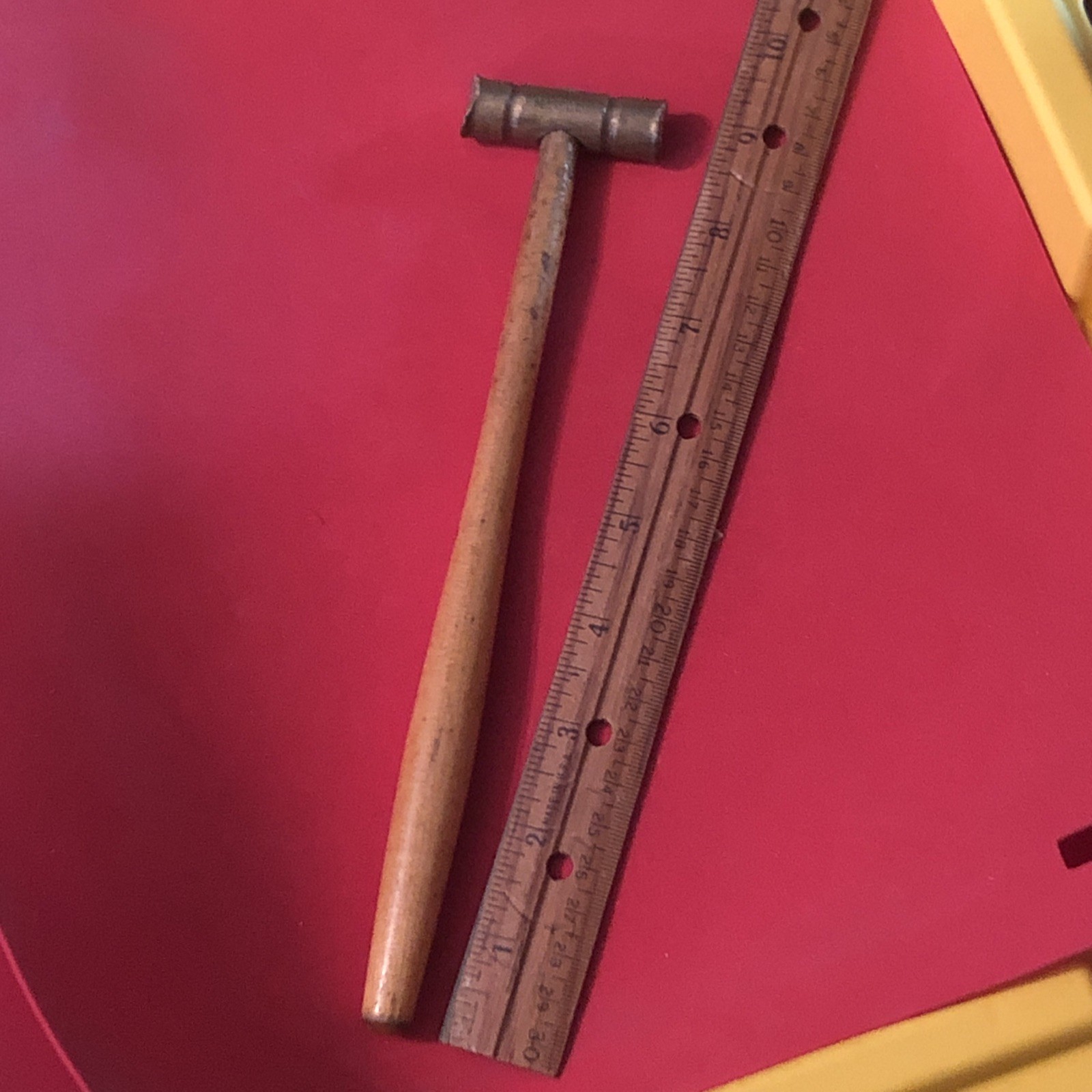 Vintage Brass Hammer Jewelry Watch Clock Repair Wood Handle Tool
