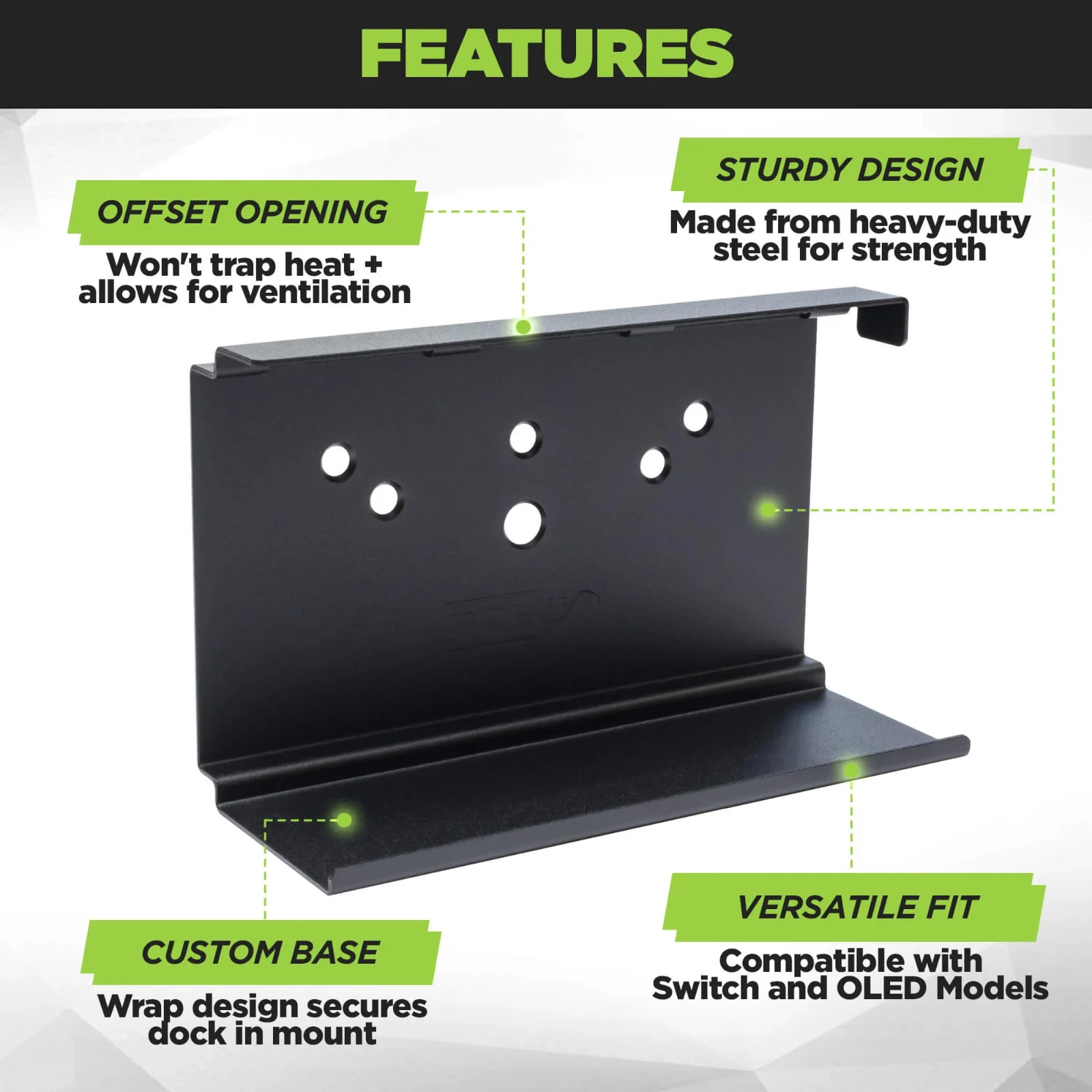 HIDEit Mount for Nintendo Switch – Used – Includes Screws, No Anchors