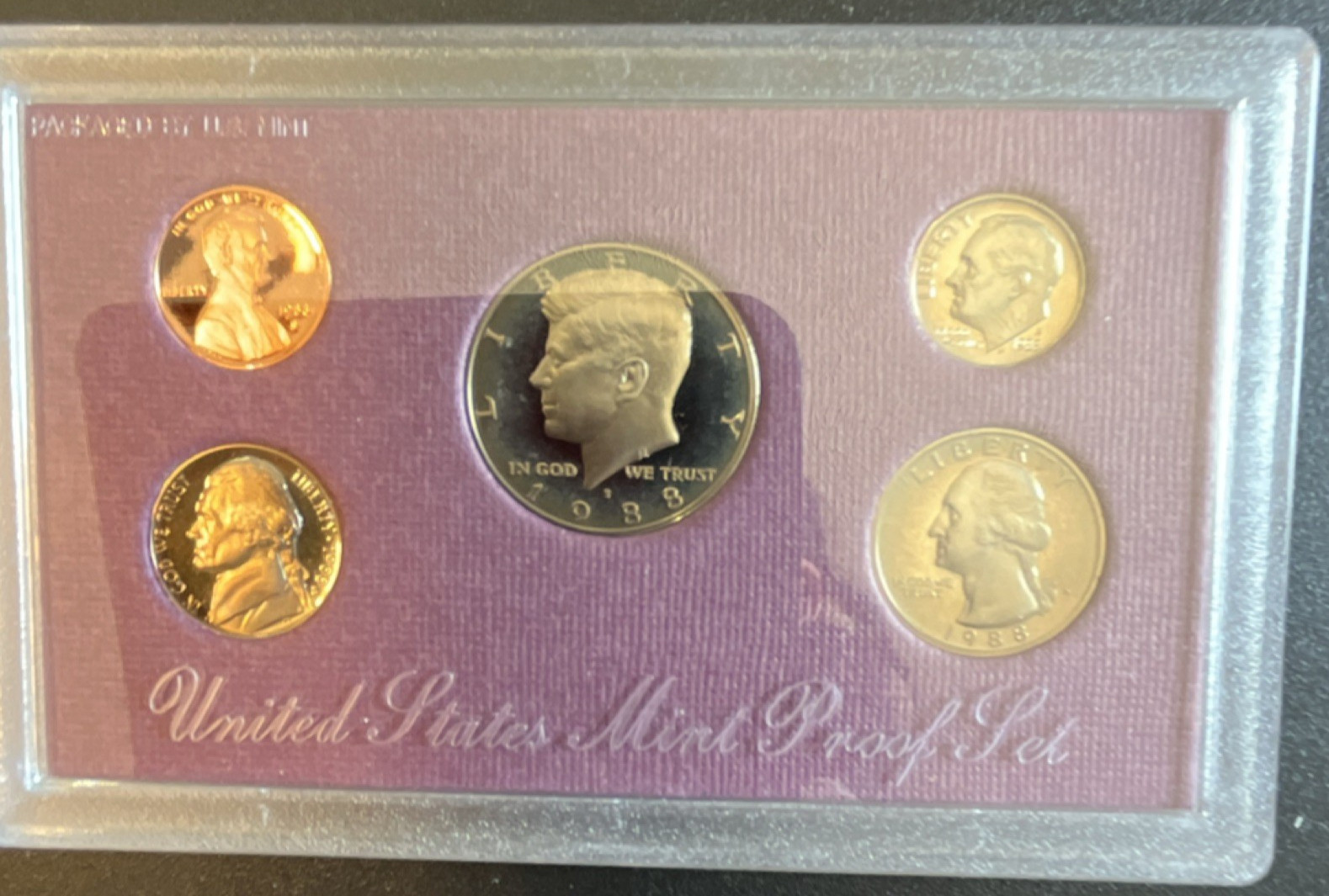 1988 U.S. Mint Proof Set. Complete, original holder as issued.