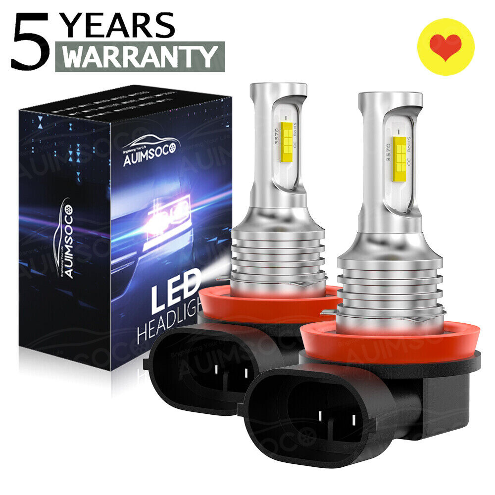 H11 LED Headlight Super Bright Bulbs Kit 7000K White 330000LM High/Low Beam