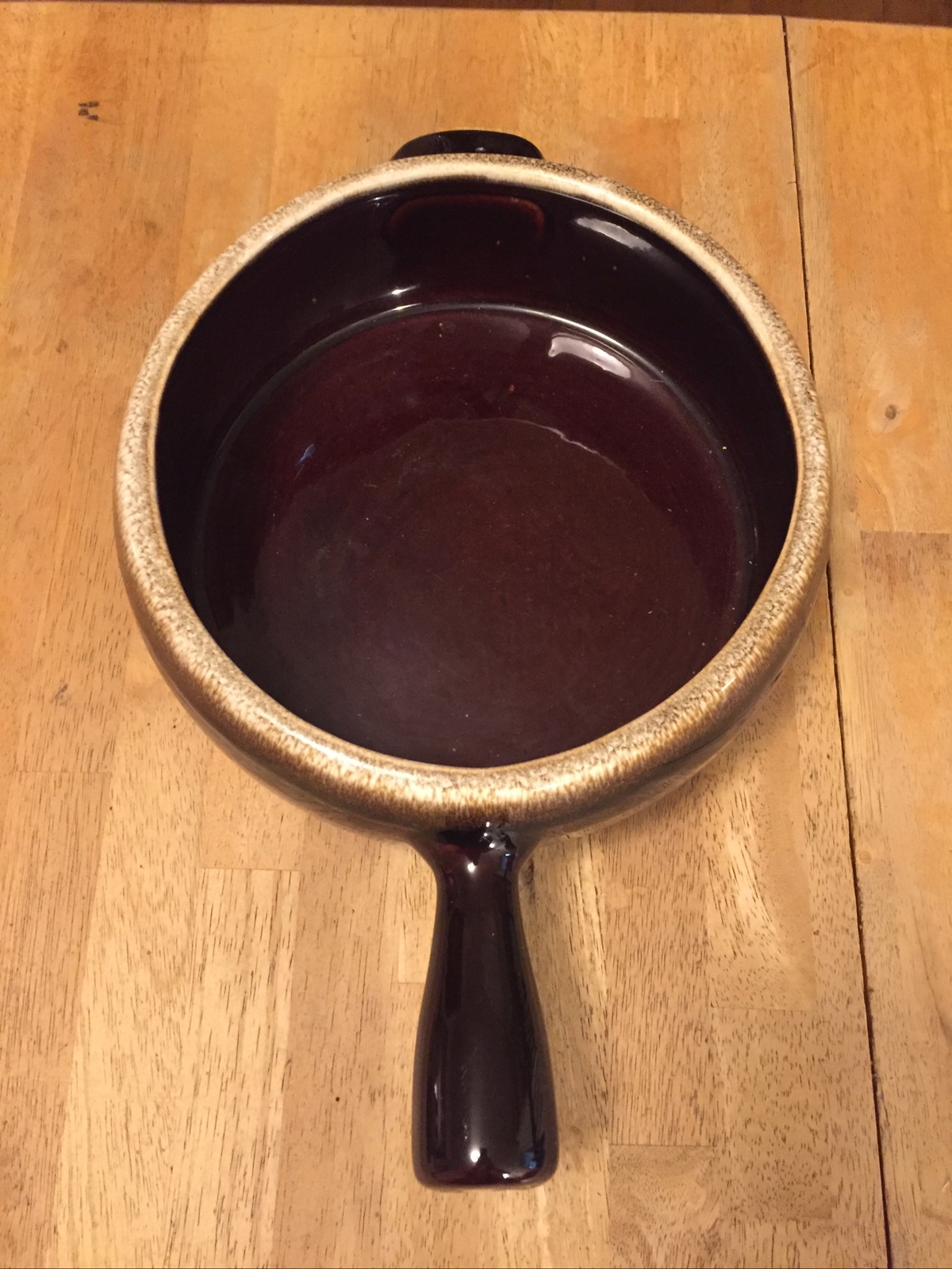 Vintage Brown Drip 3 Quart 10" Casserole W/ 2 Handles