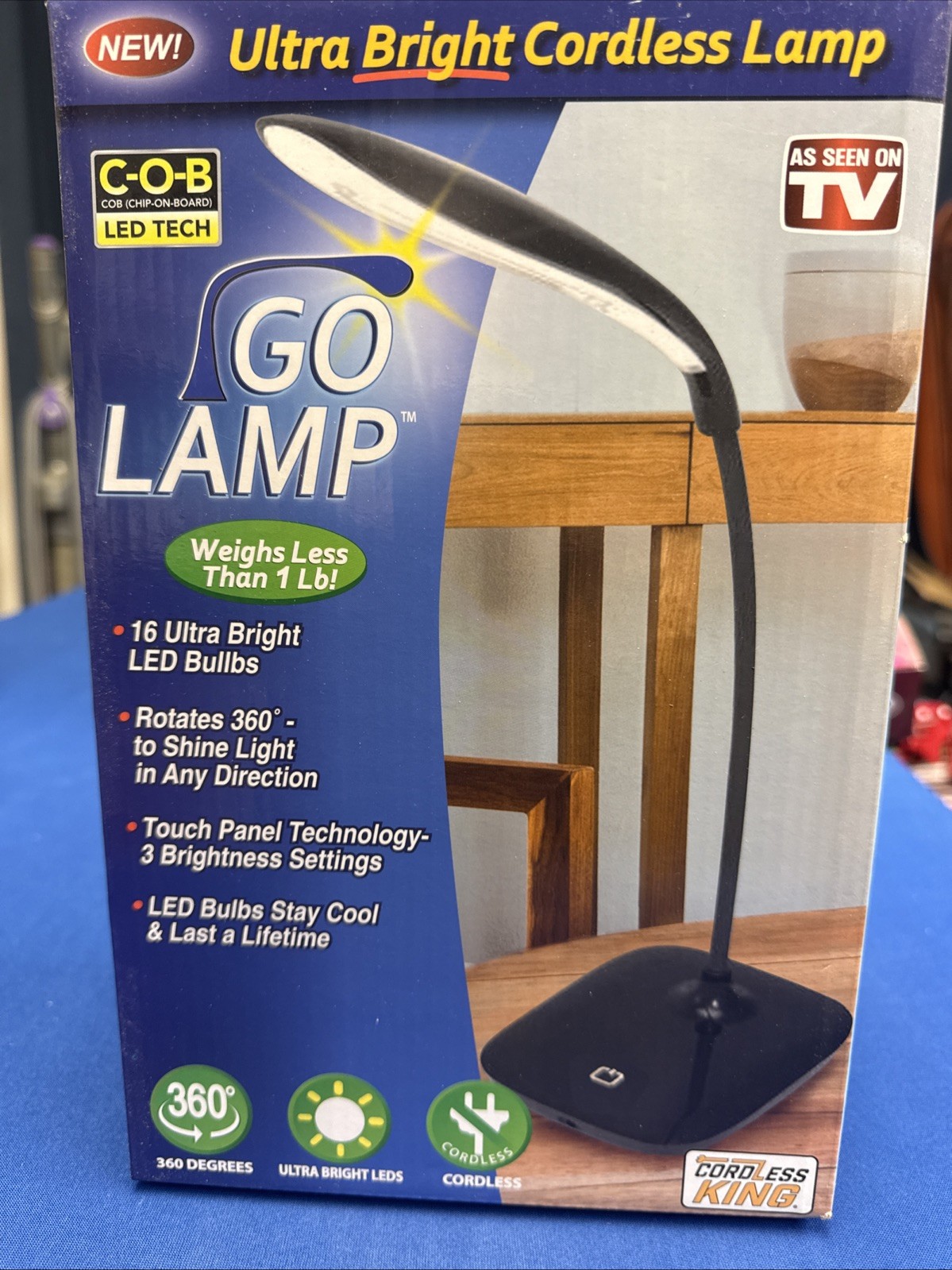 Cordless Touch Lamp Portable Batteries Included Go Lamp 3 Brightness Levels New