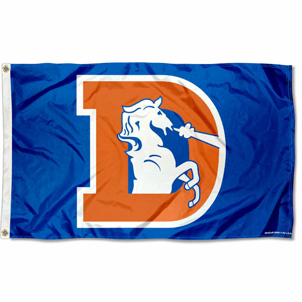 Denver Broncos Retro Vintage 3x5 Ft Flag Licensed Stock Closeout