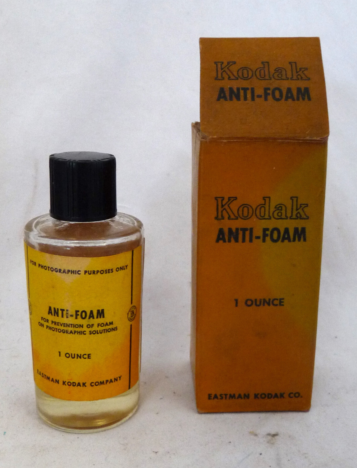 Vintage Kodak advertising box bottle photography chemicals anti foam 1929?